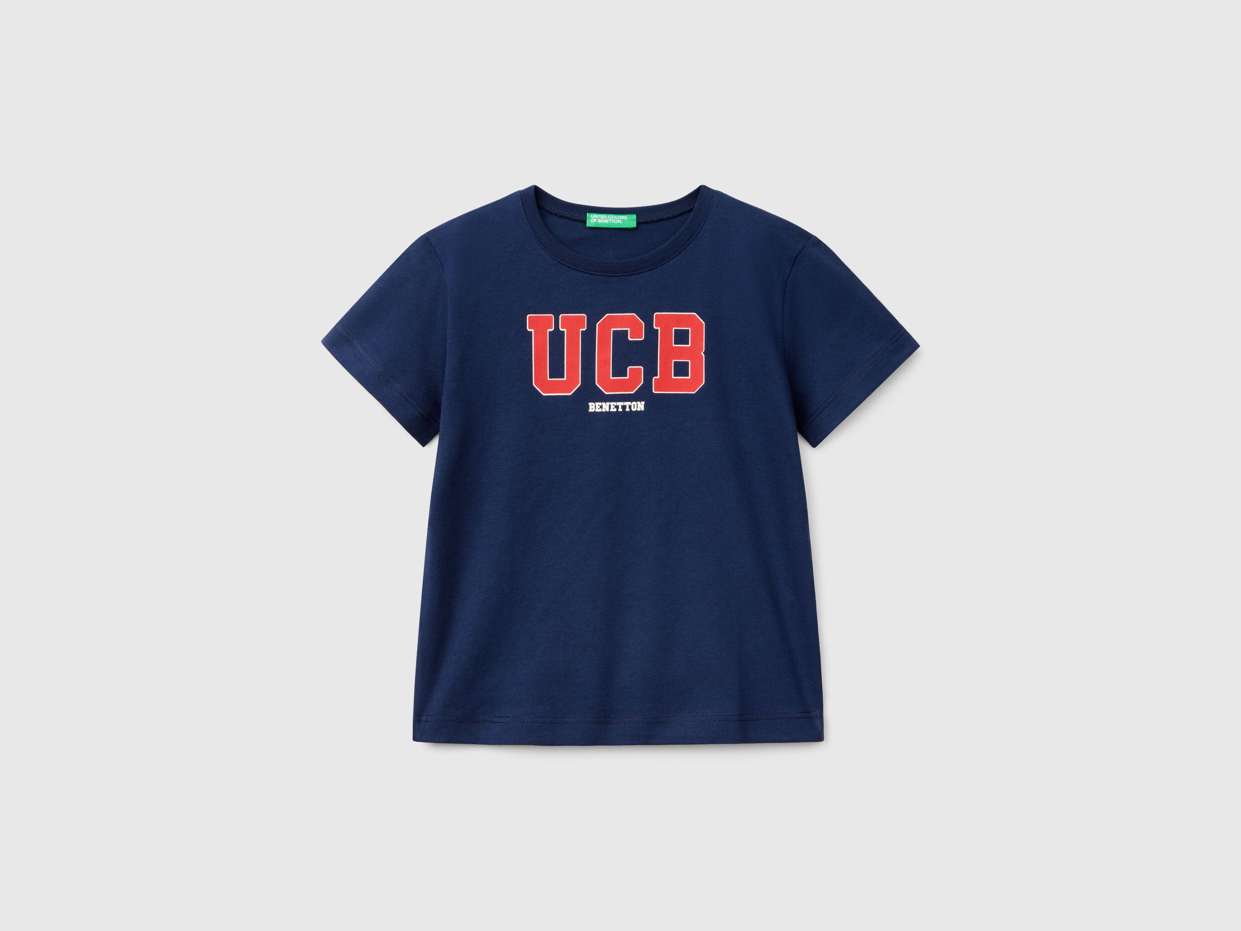 Benetton_T-Shirt with Logo Print_3I1XG10HT_252_01