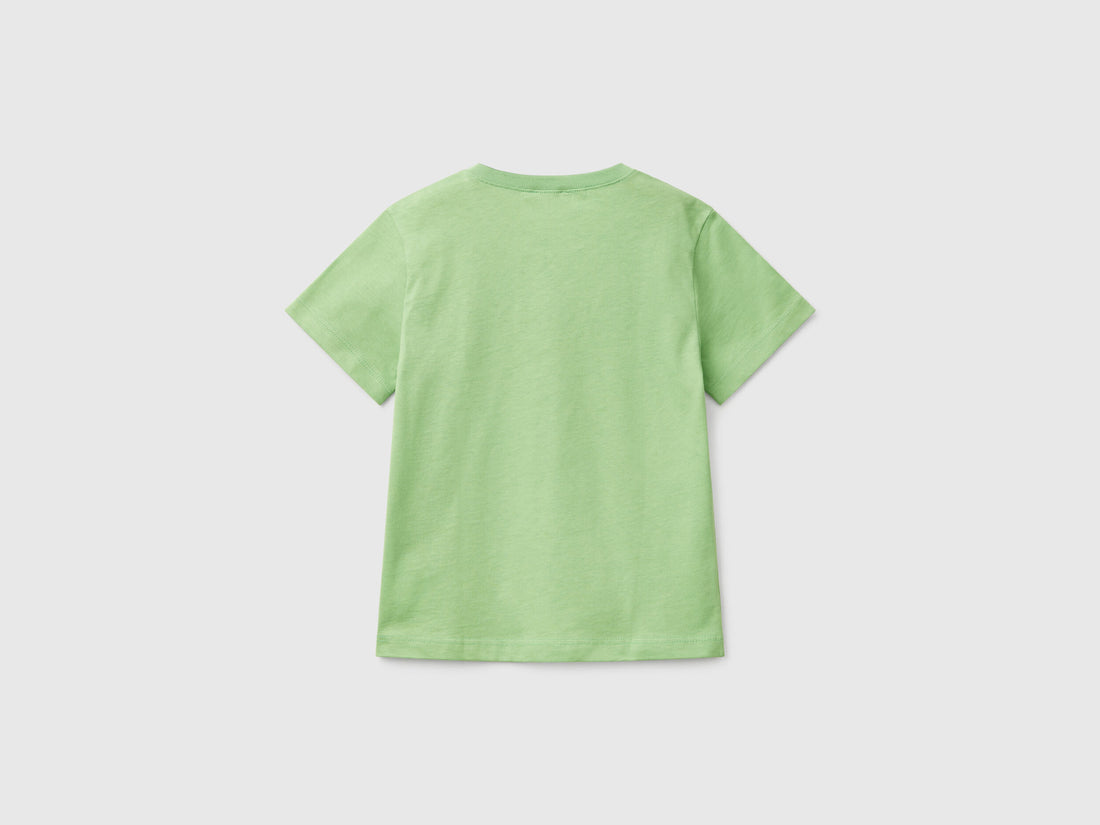 Benetton_T-Shirt with Logo Print_3I1XG10HT_2P7_02