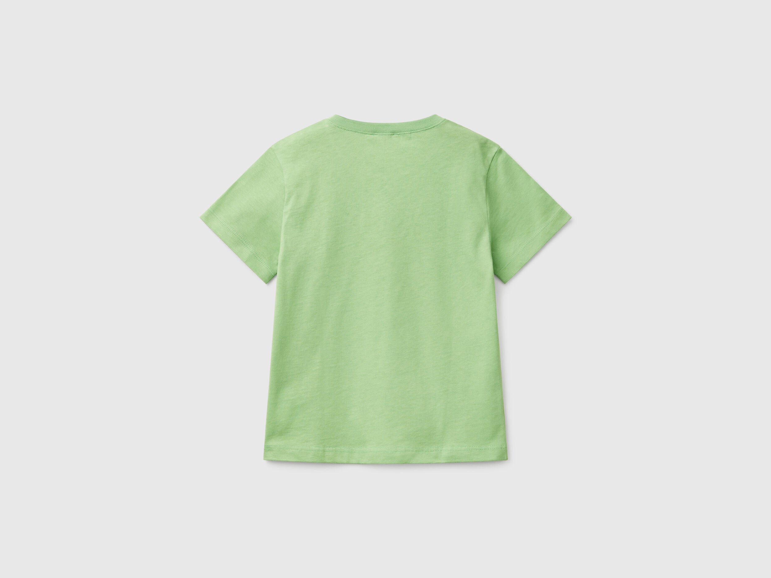 Benetton_T-Shirt with Logo Print_3I1XG10HT_2P7_02