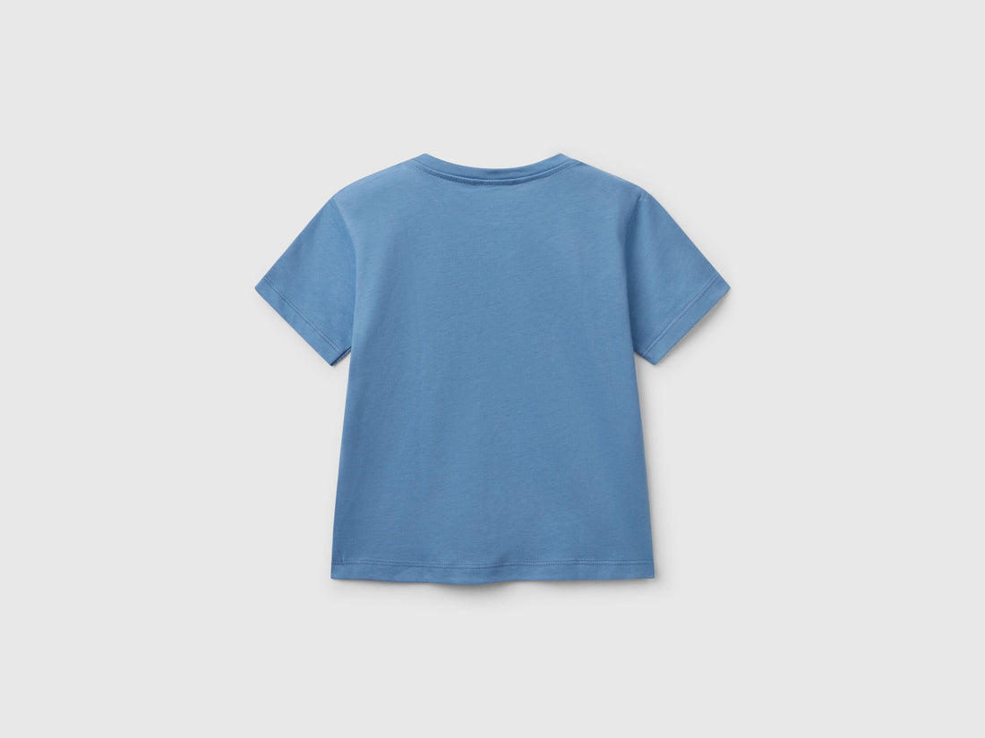 Benetton_T-Shirt in Organic Cotton with Print_3I1XG10IJ_11W_02