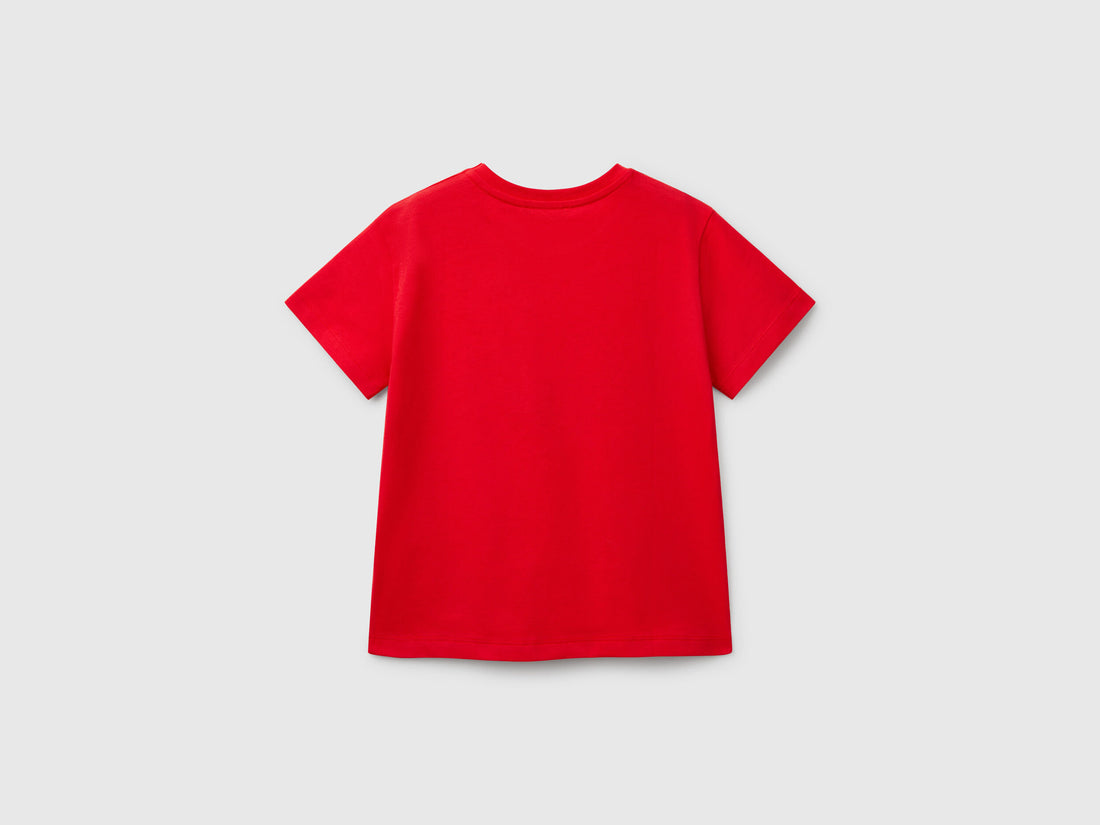 Benetton_T-Shirt in Organic Cotton with Print_3I1XG10IJ_19Q_02