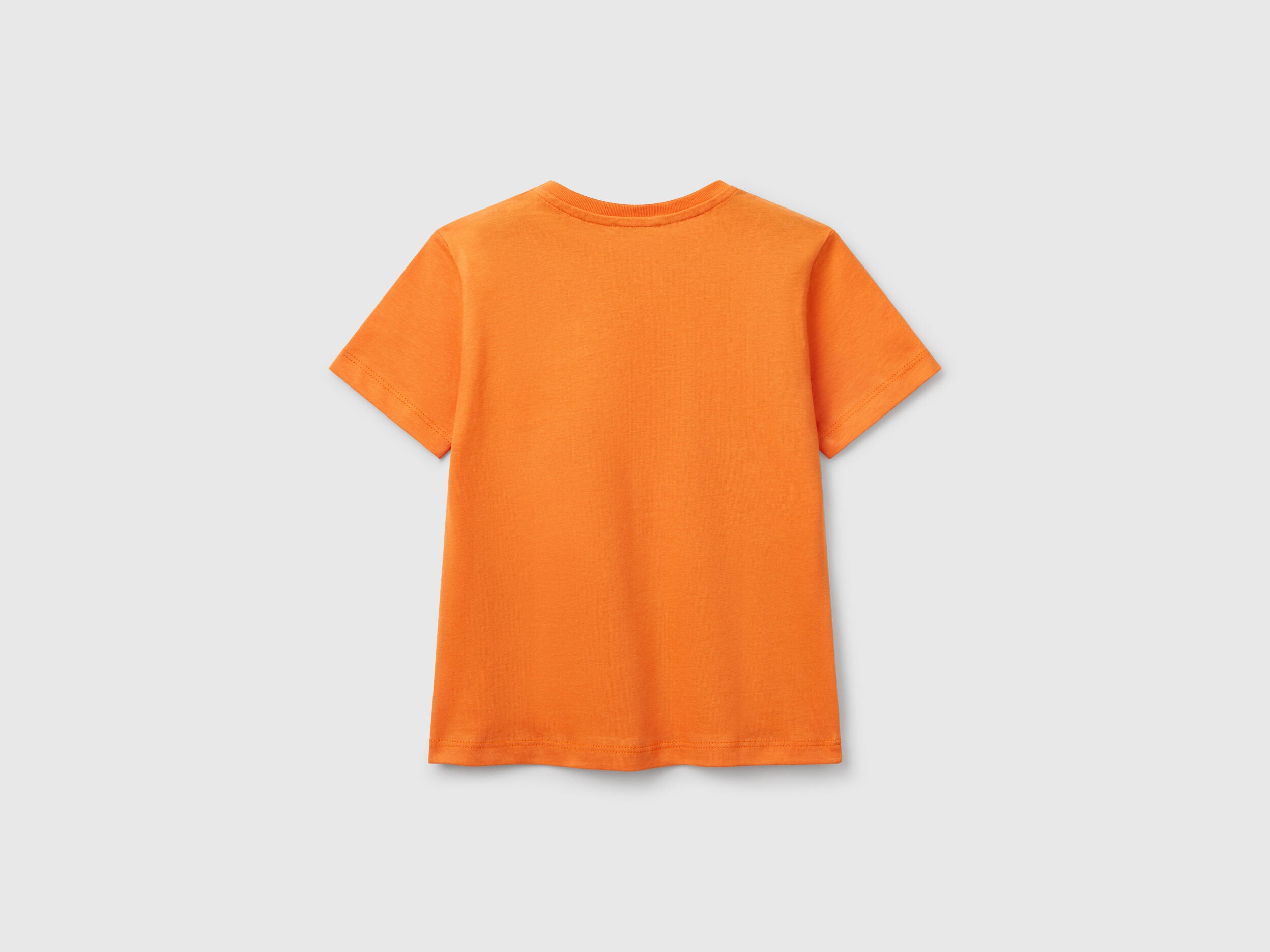 Benetton_T-Shirt in Organic Cotton with Print_3I1XG10IJ_1L6_02