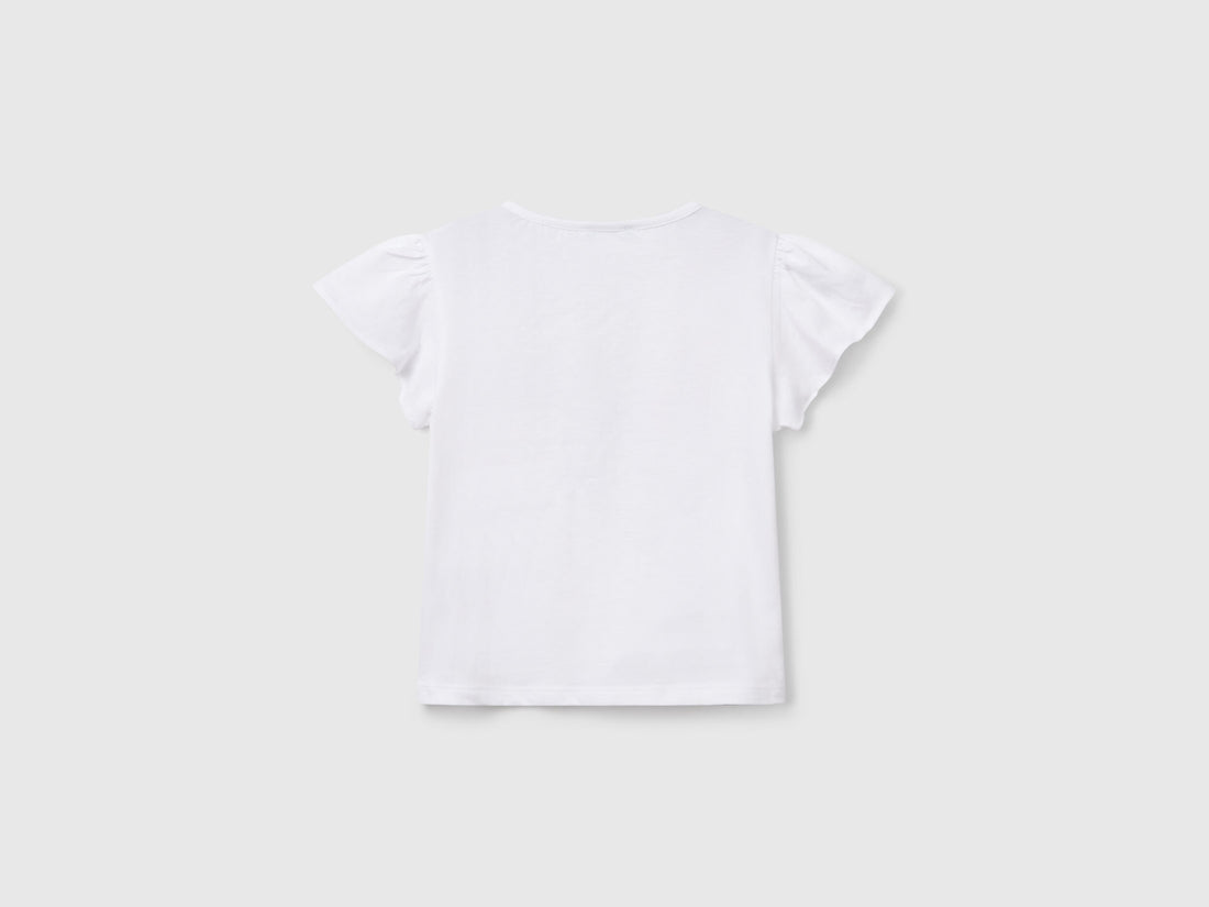 Benetton_T-Shirt with Print and Embroidery_3I1XG10IU_101_02