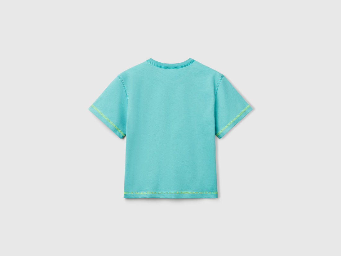 Benetton_T-Shirt with Neon Details_3I1XG10JG_08N_02