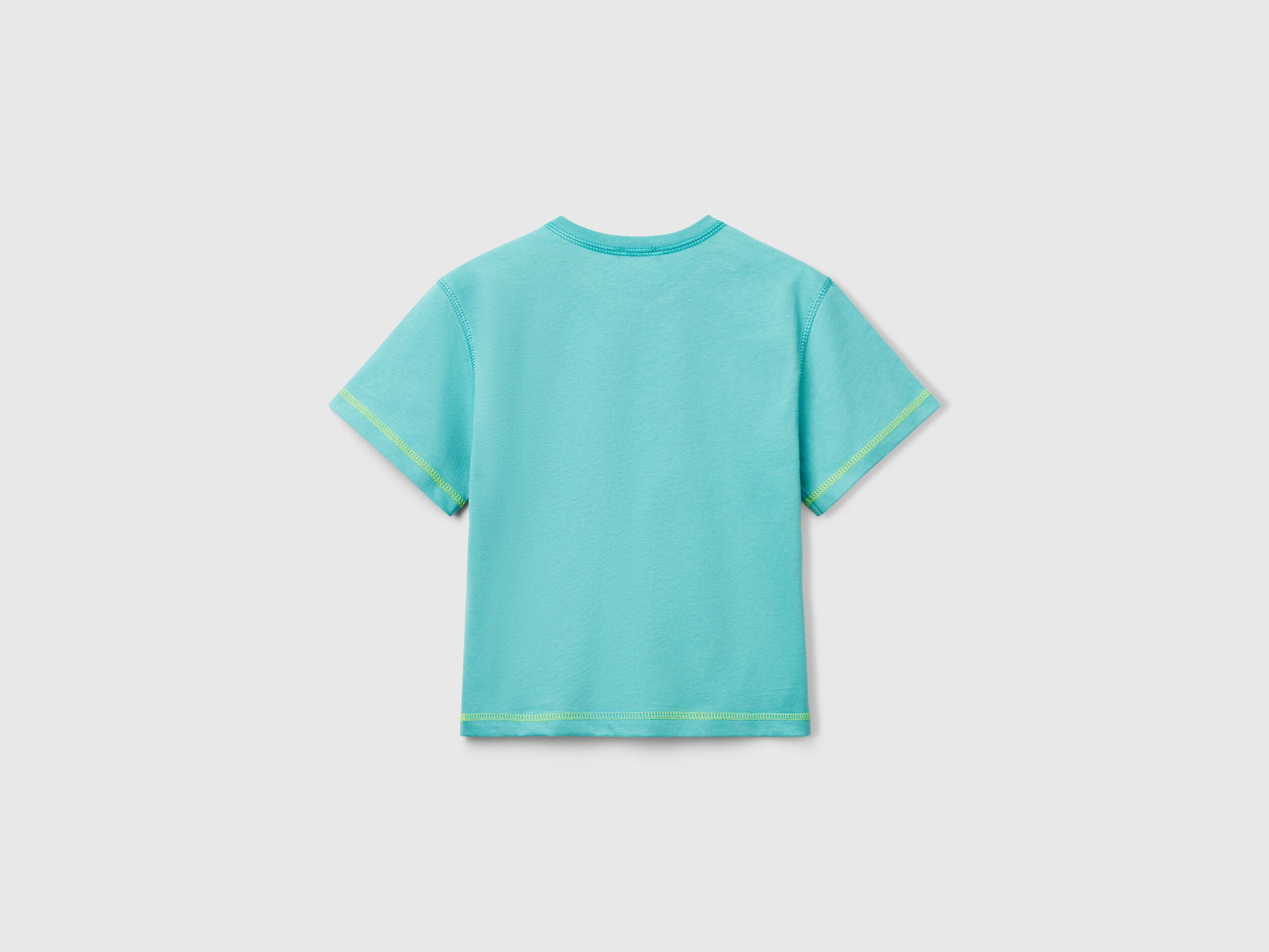 Benetton_T-Shirt with Neon Details_3I1XG10JG_08N_02