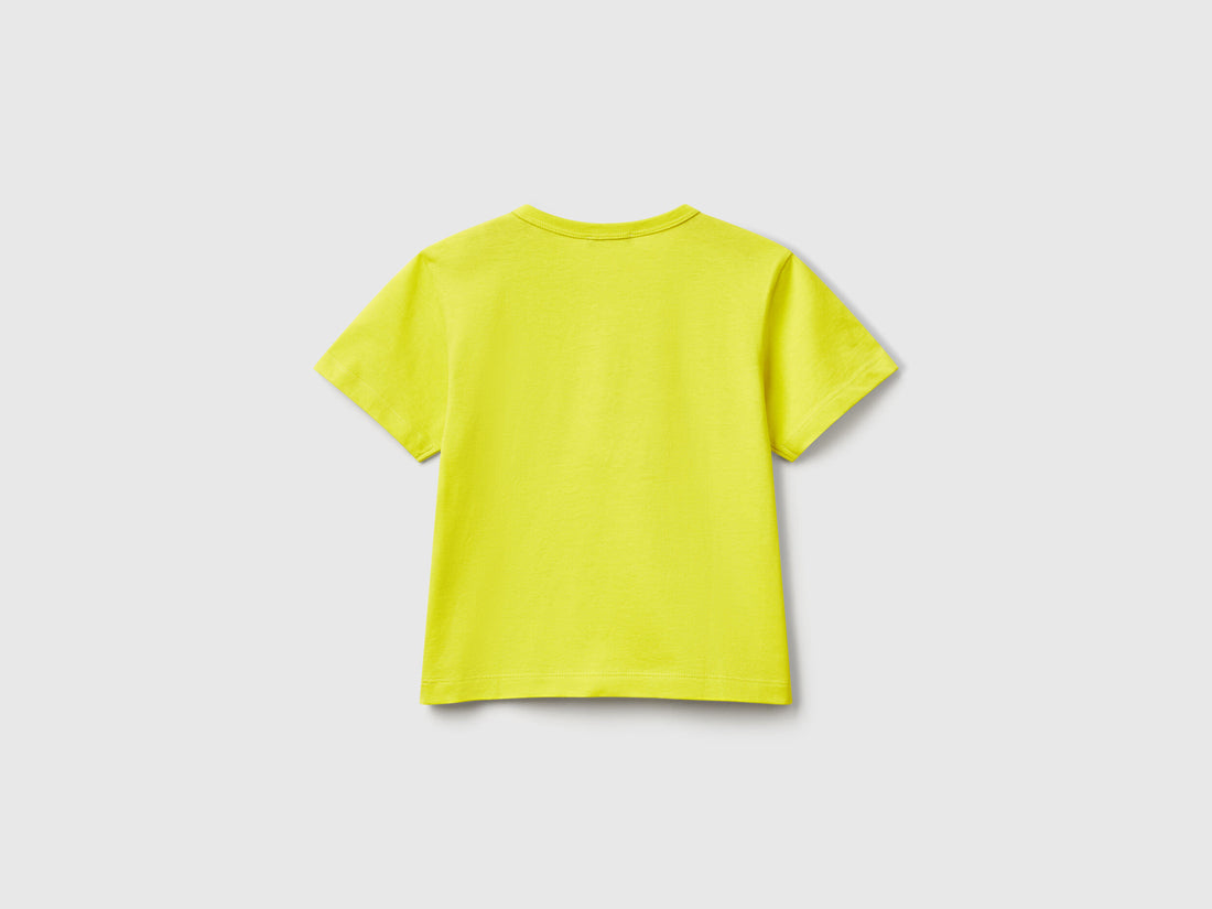 Benetton_T-Shirt with Submarine Print and Applique_3I1XG10JL_29B_02