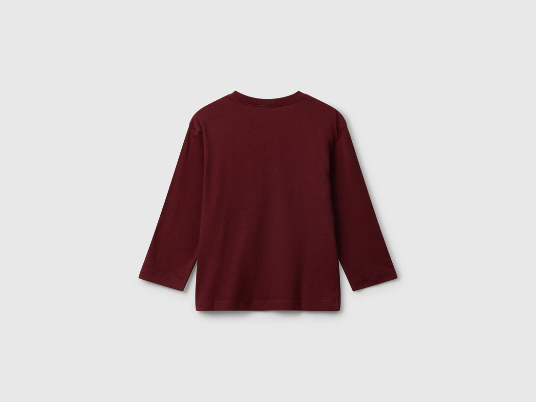 Benetton_Burgundy_T-Shirt with Logo Print_3I1XG10JZ_129_02