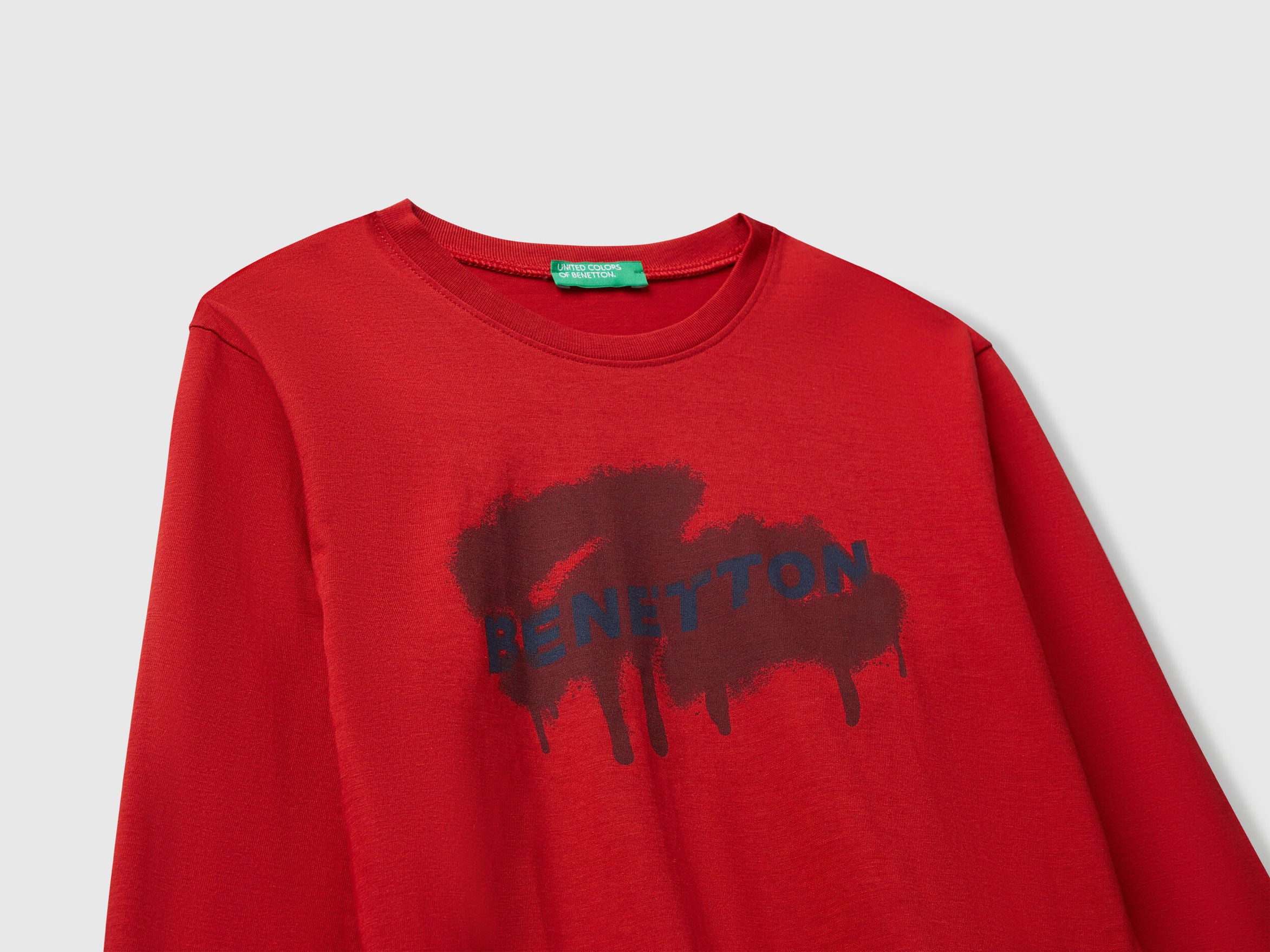 Benetton_Red_T-Shirt with Logo Print_3I1XG10JZ_29M_03