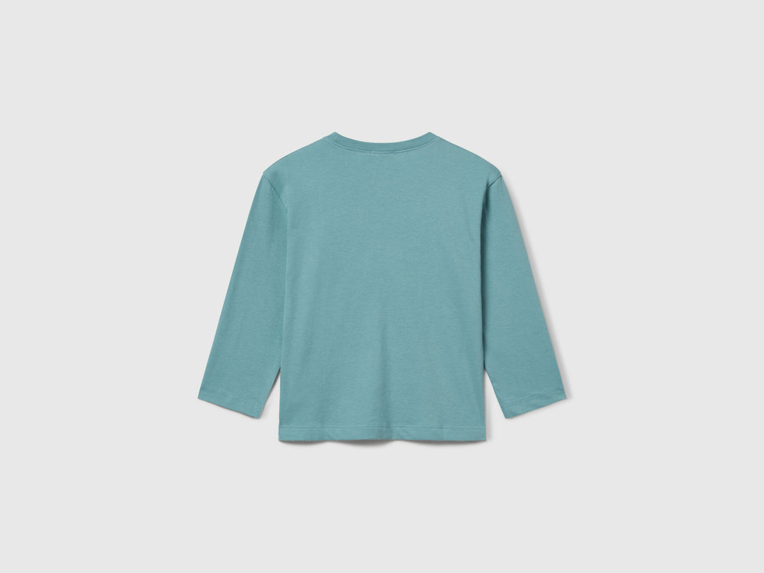 Benetton_Sky Blue_T-Shirt with Logo Print_3I1XG10JZ_33K_02