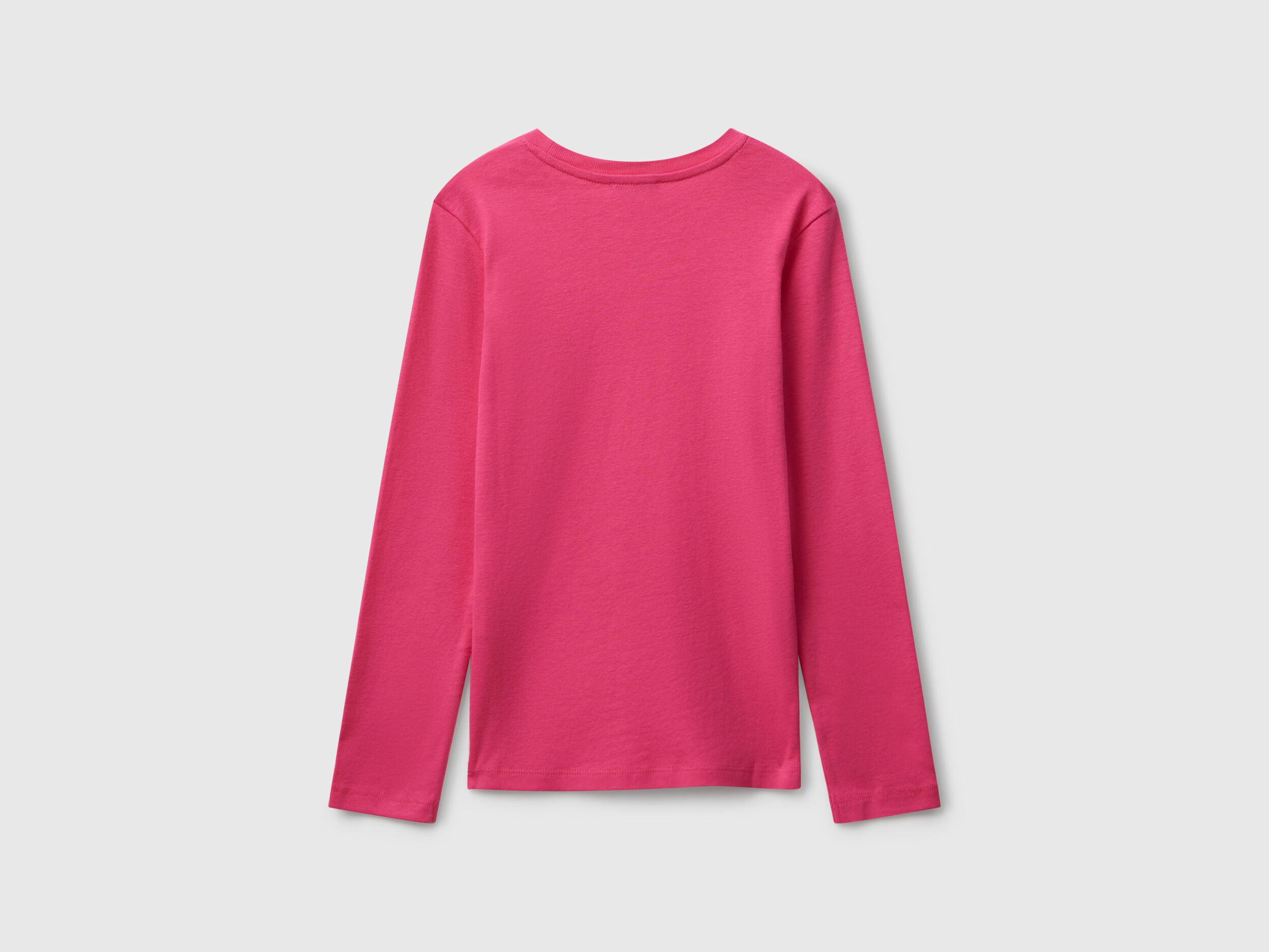 Benetton_Fuchsia_T-Shirt with Glitter Print_3I9WC10Q2_1A2_02
