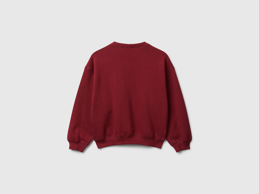 Benetton_Burgundy_Sweatshirt with Sequins_3J68C10QI_236_02
