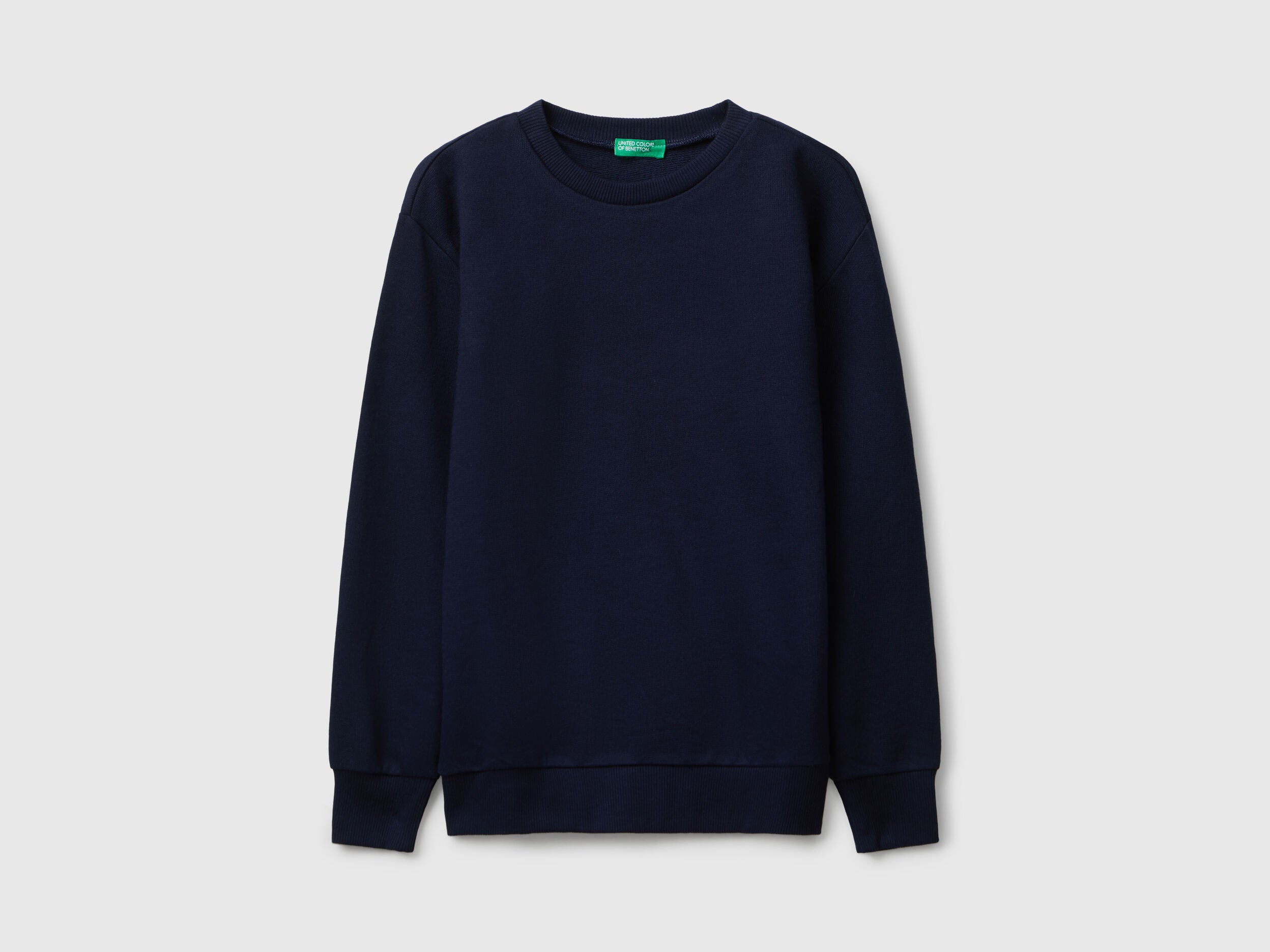Benetton_Dark Blue_Sweatshirt with Slogan Print_3J68C10QK_016_01