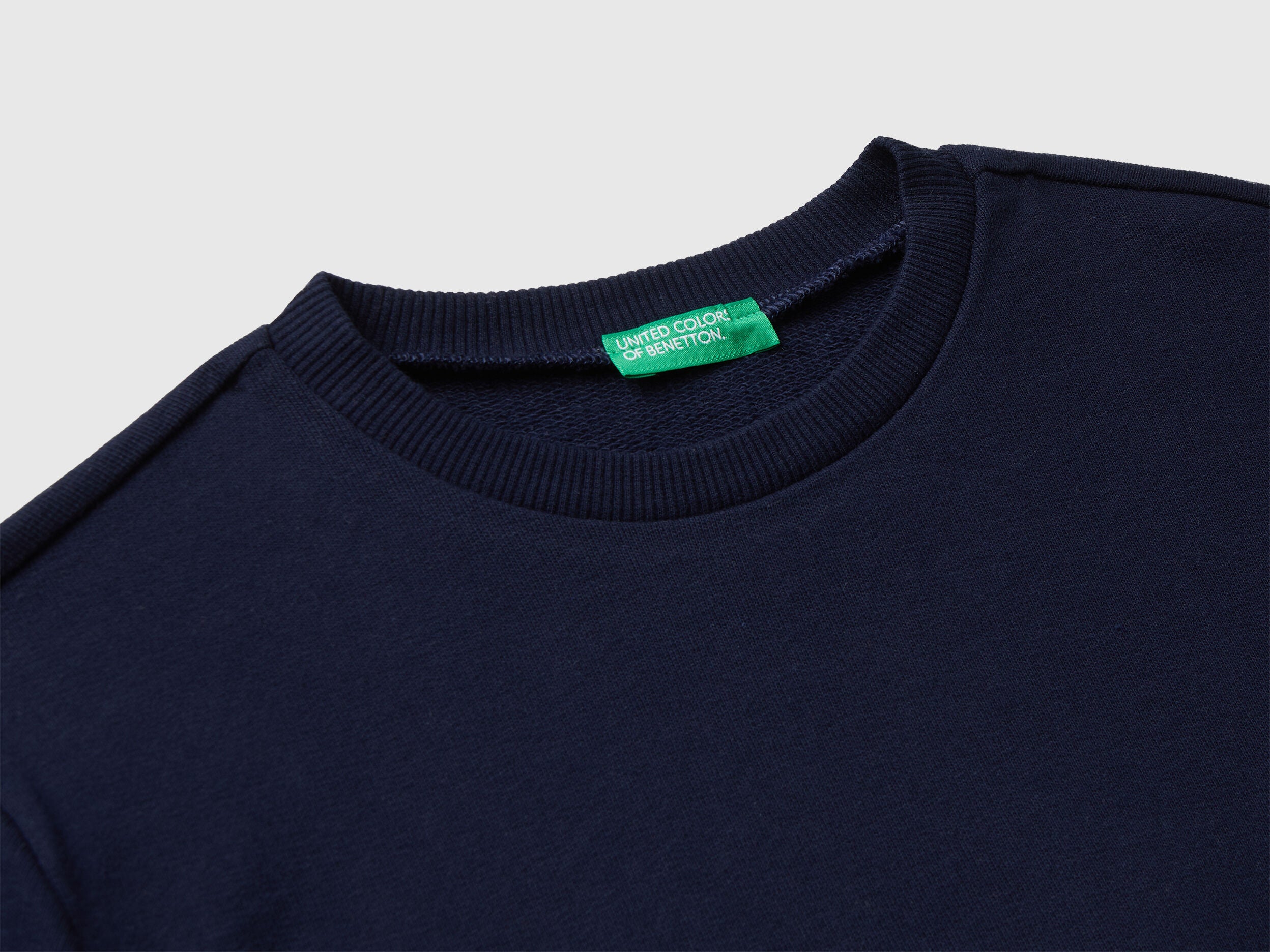 Benetton_Dark Blue_Sweatshirt with Slogan Print_3J68C10QK_016_03