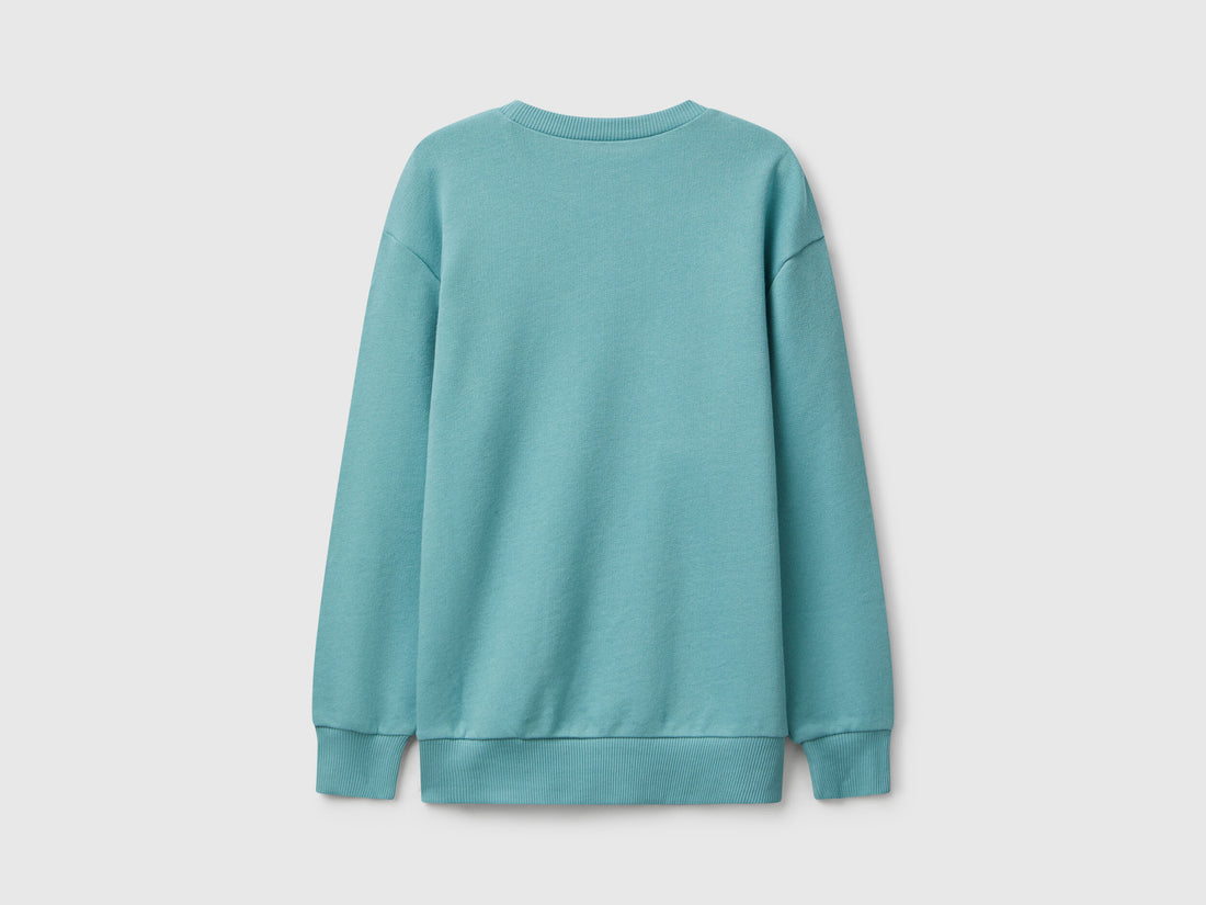 Benetton_Sky Blue_Sweatshirt with Slogan Print_3J68C10QK_33K_02