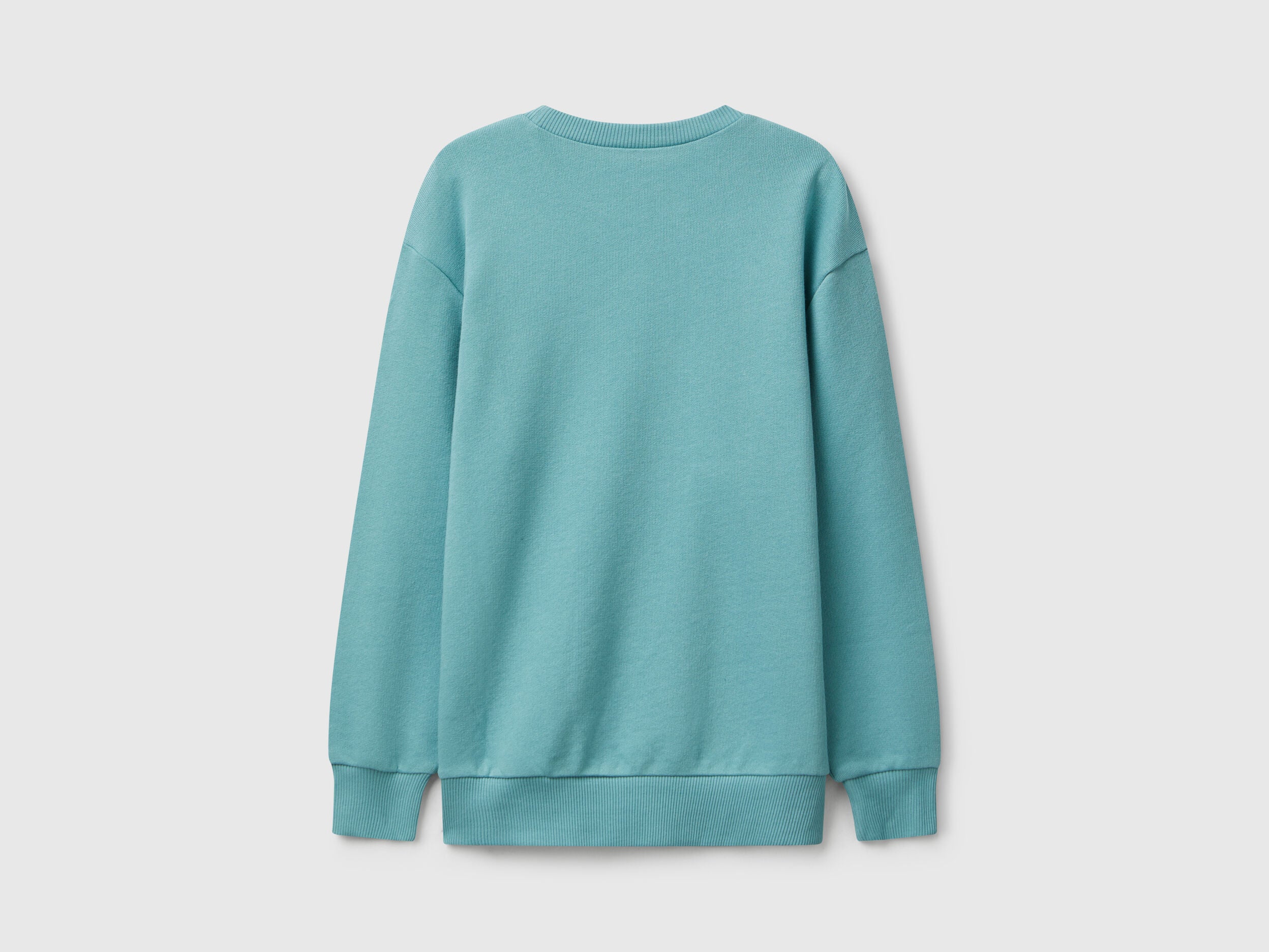 Benetton_Sky Blue_Sweatshirt with Slogan Print_3J68C10QK_33K_02