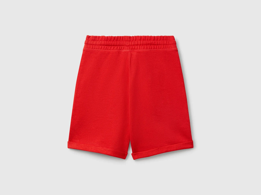 Benetton_Bermuda Shorts in Pure Cotton Fleece_3J68C901G_19Q_02