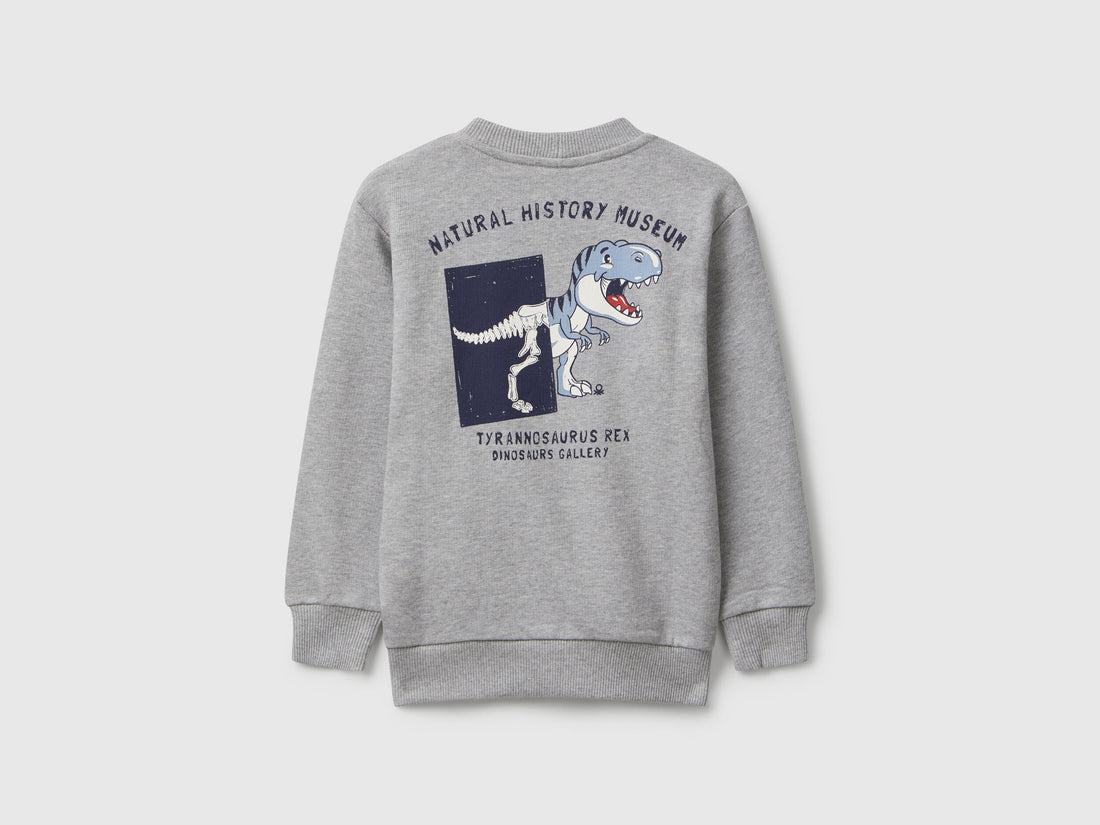 Benetton_Light Gray_Long Sleeve Sweatshirt with Print_3J68G10KN_501_02
