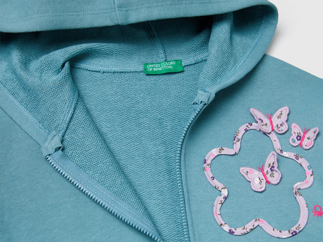 Benetton_Sky Blue_Hoodie with Sequins_3J68G503W_33K_03