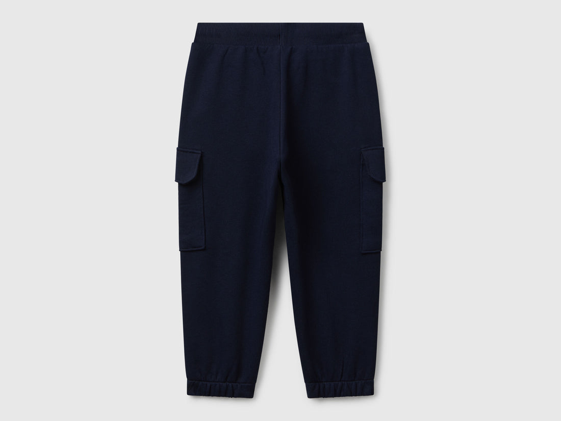 Benetton_Dark Blue_Sweat Fabric Cargo Joggers_3J68GF045_016_02