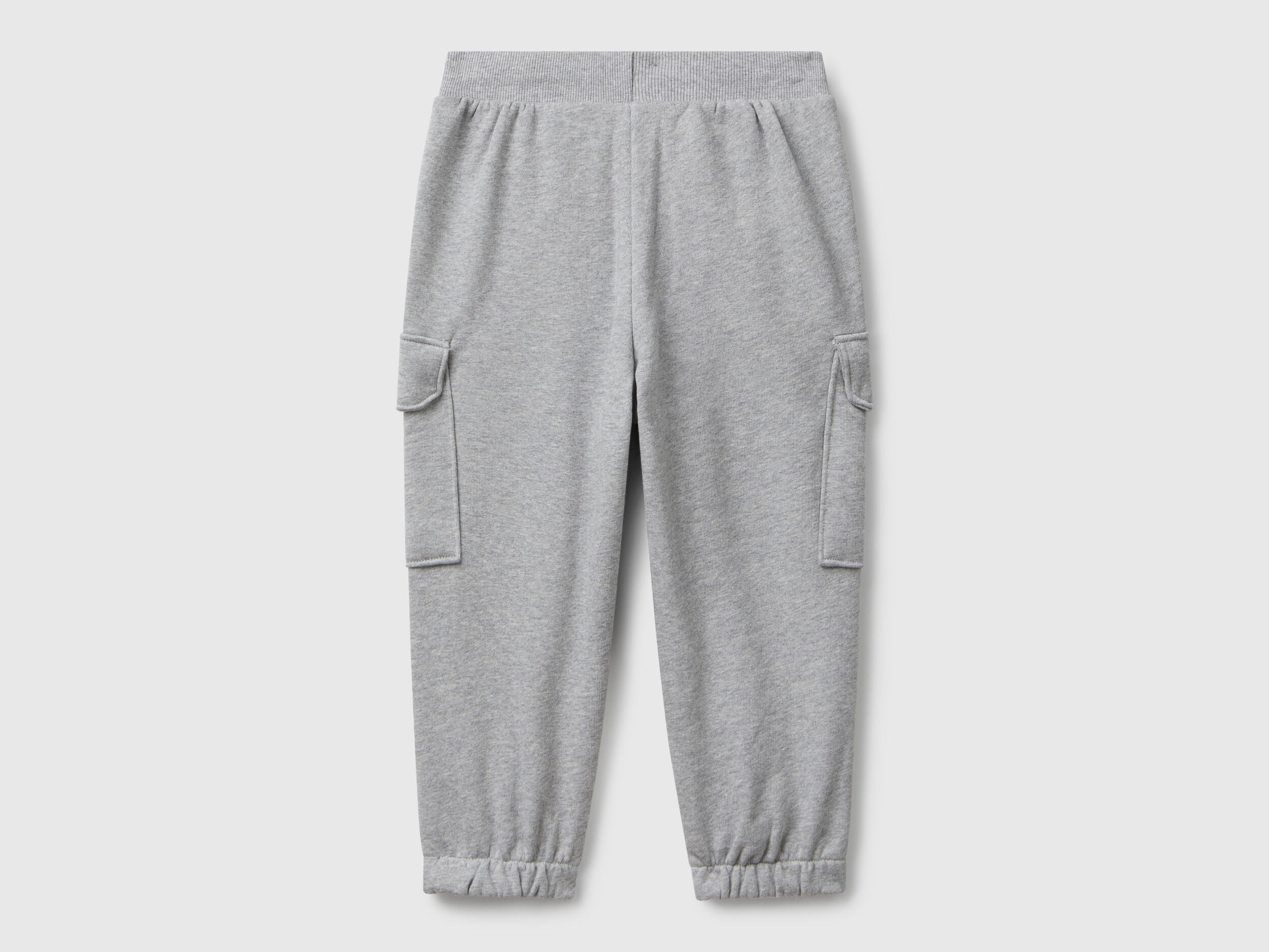 Benetton_Light Gray_Sweat Fabric Cargo Joggers_3J68GF045_501_02