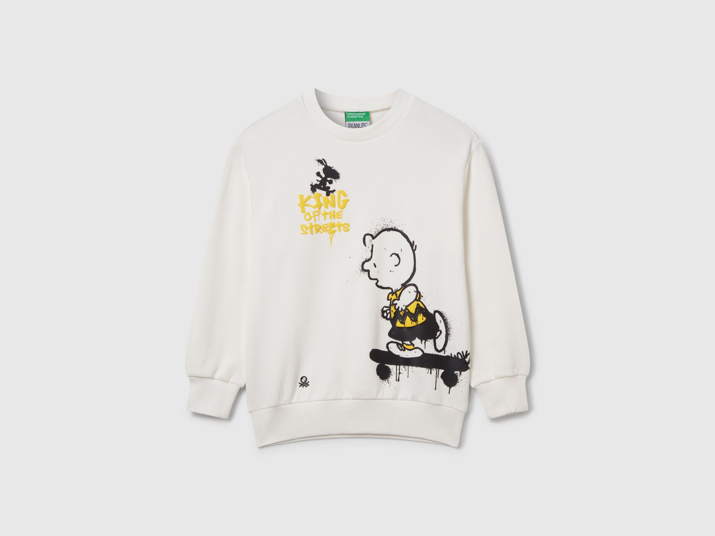 Benetton_Creamy White_©Peanuts Sweatshirt in Cotton_3J70C10R4_074_01