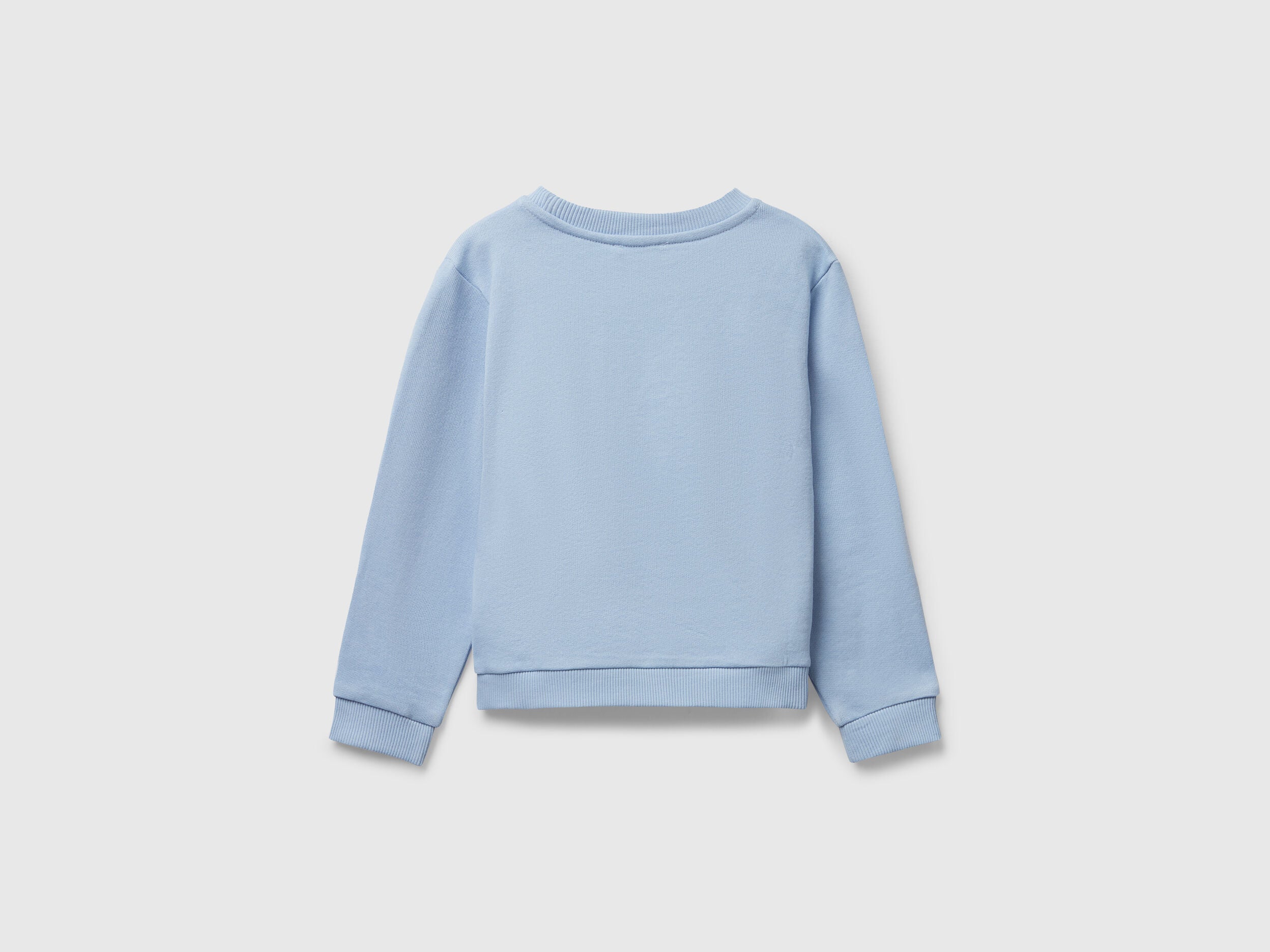 Benetton_Light Blue_Sweatshirt with Glittery Print_3J70G10JR_11Y_02