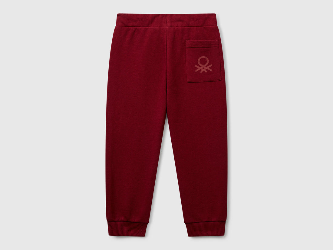 Beneton_Cotton Trousers with Logo_3J70GF010_129_02