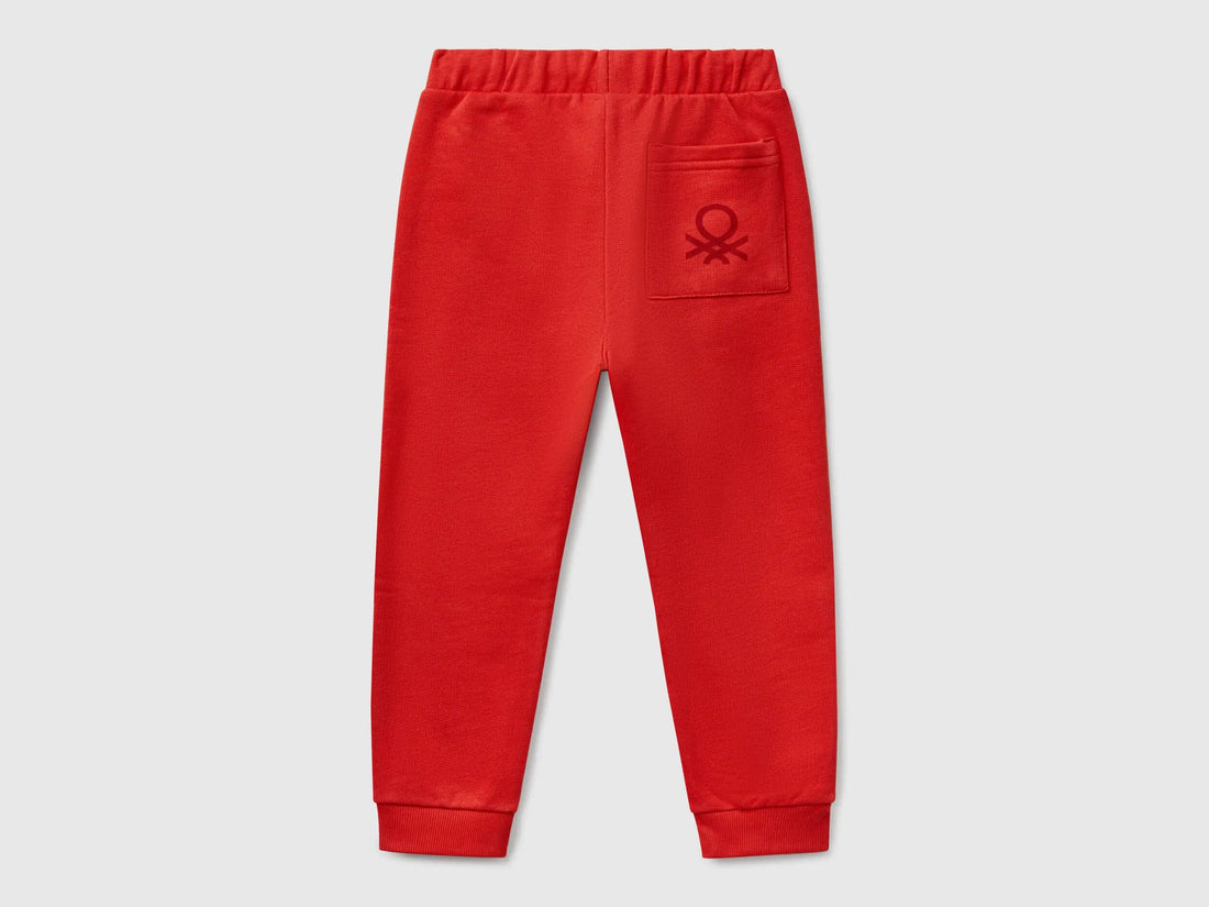 Benetton_Organic Cotton Sweatpants with Logo_3J70GF010_19Q_02