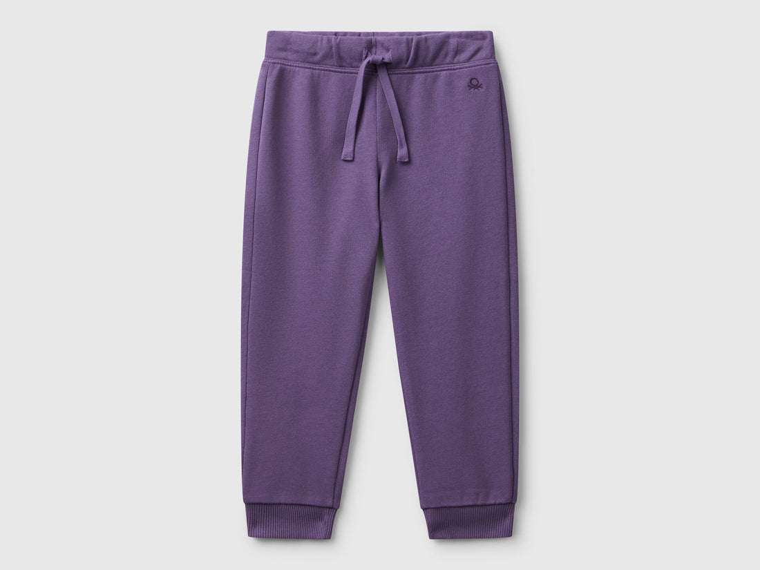 Benetton_Purple_Cotton Sweatpants_3J70GF01N_1V4_01