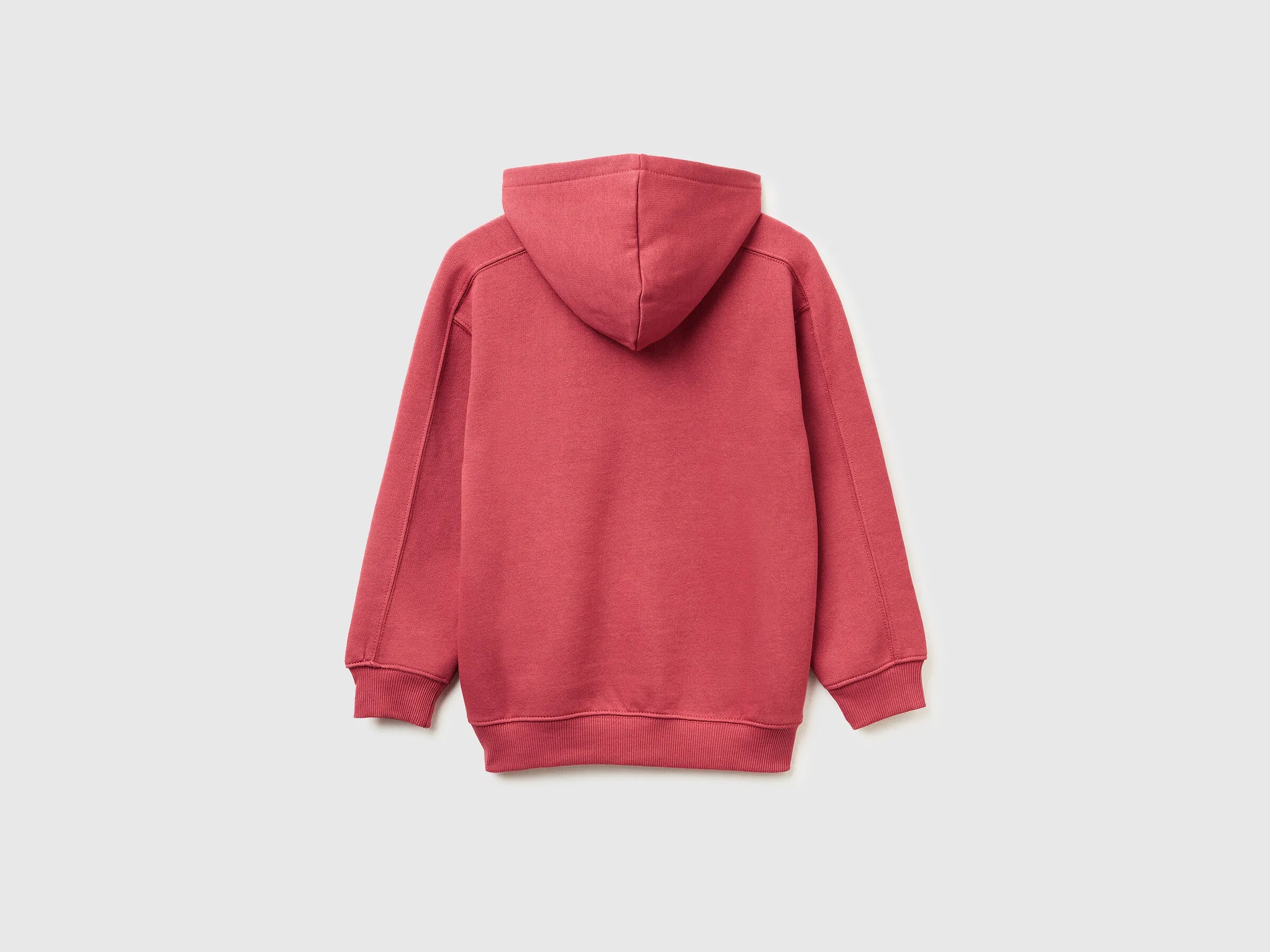 Benetton_Coral_Warm Sweatshirt in Cotton with Print_3J73C205C_39J_02