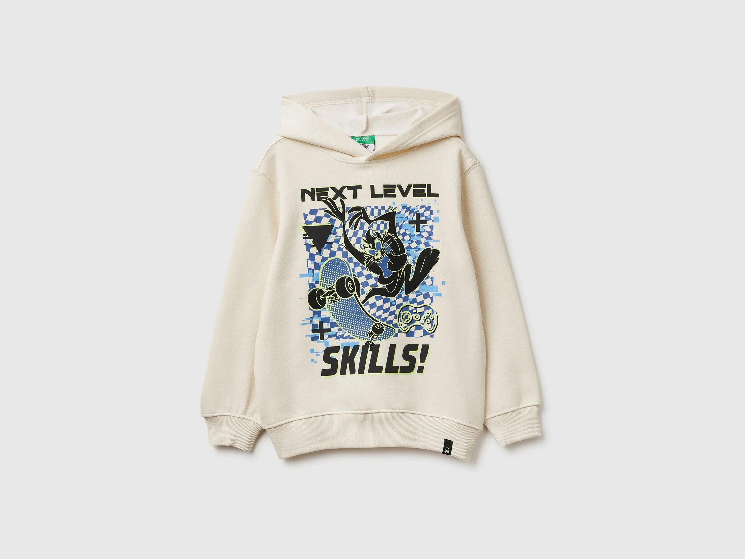 Benetton_Creamy White_Sweatshirt with Gamer Print_3J73C205I_3C9_01