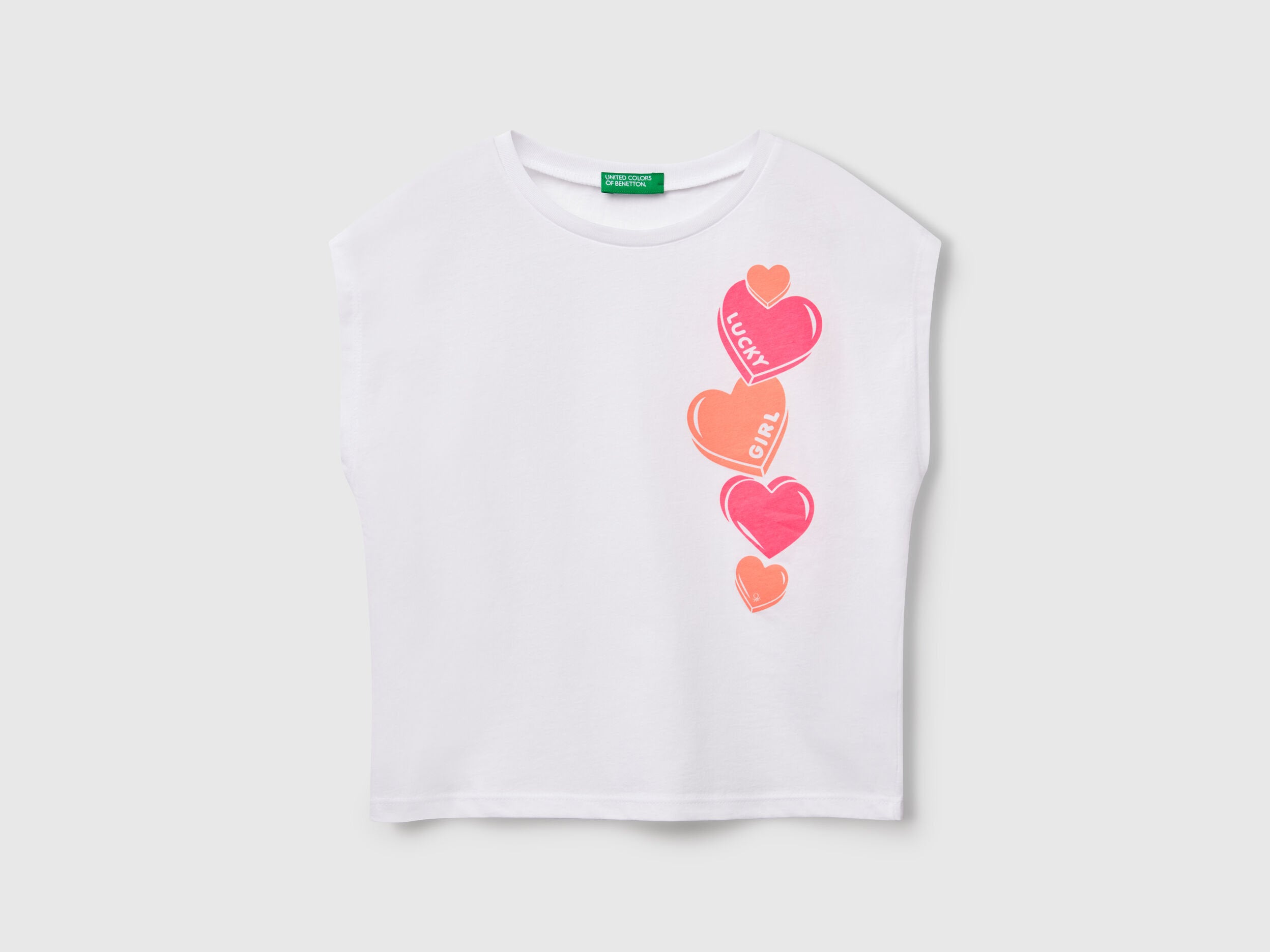 Benetton_T-Shirt with Neon Print_3JERC10PB_101_01