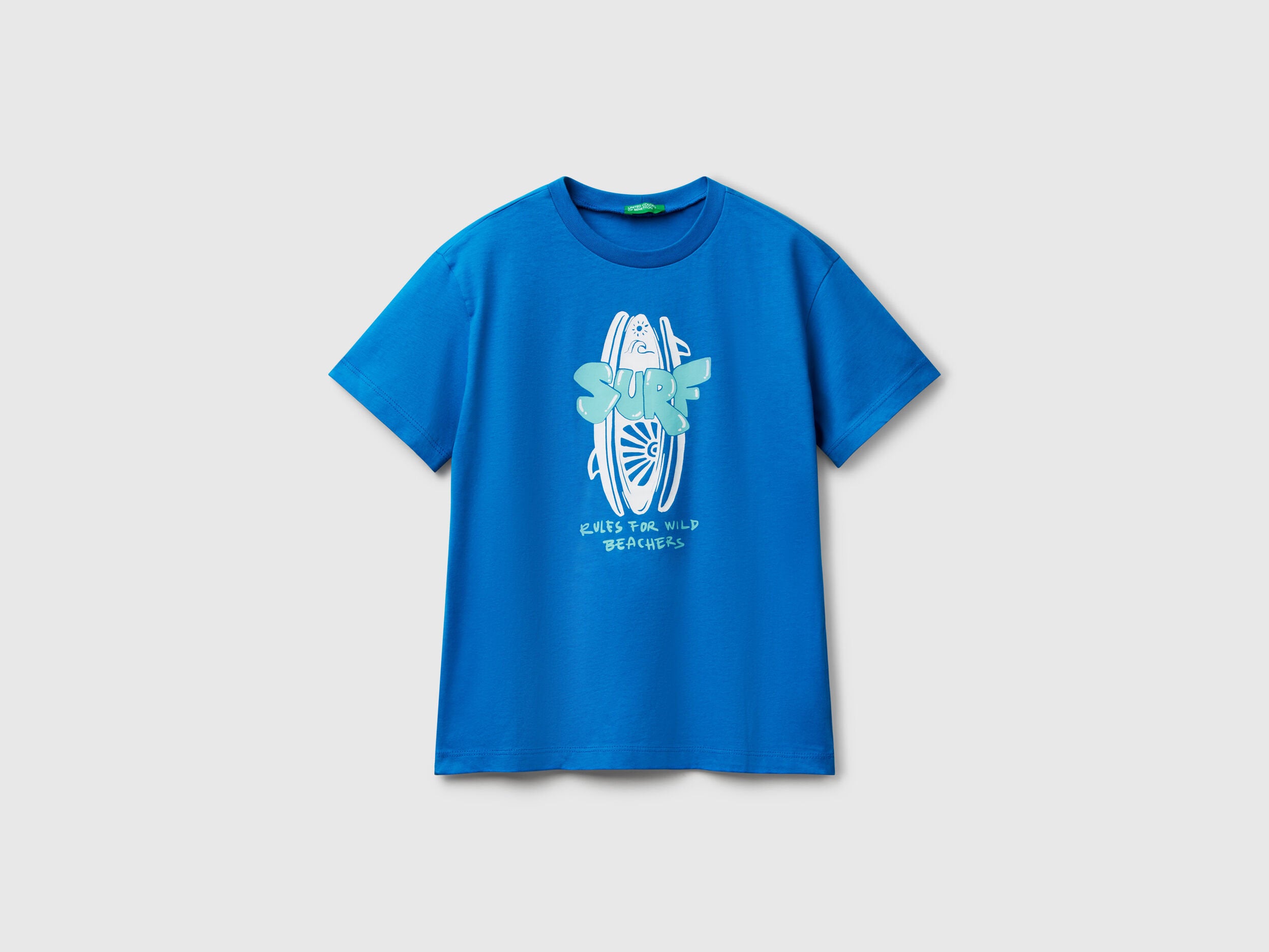 Benetton_T-Shirt with Neon Print_3JERC10PE_05Q_01