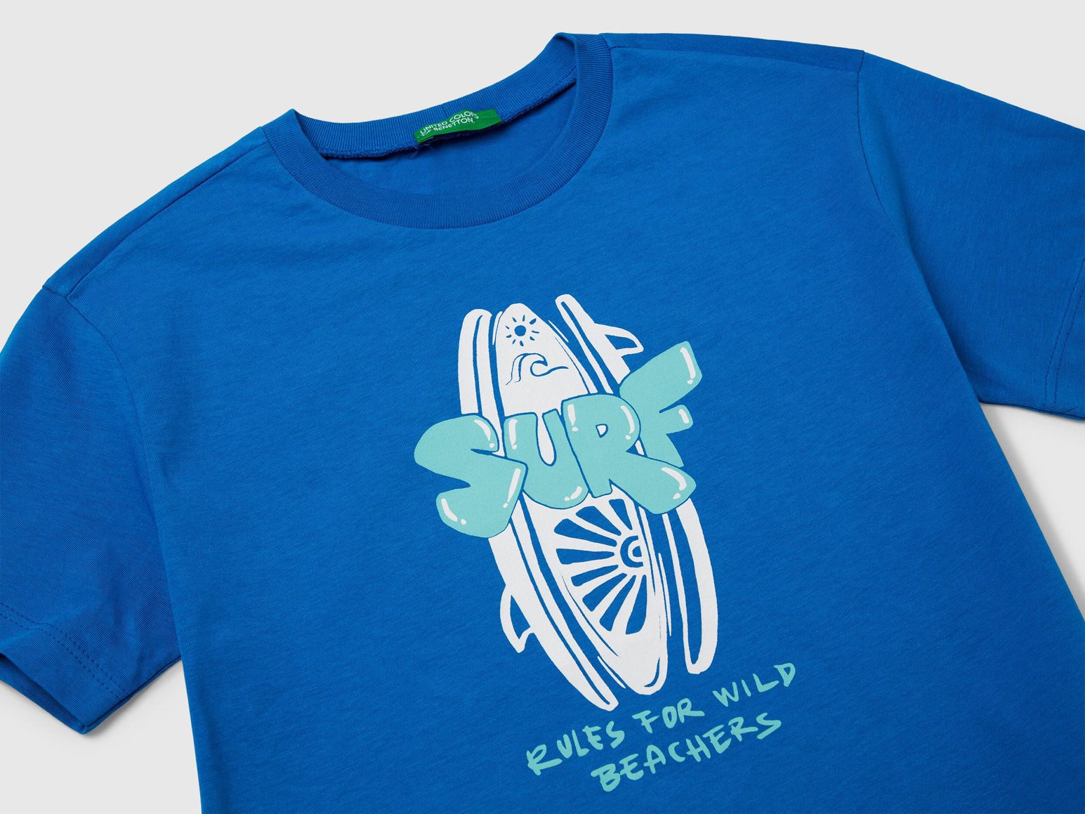 Benetton_T-Shirt with Neon Print_3JERC10PE_05Q_03