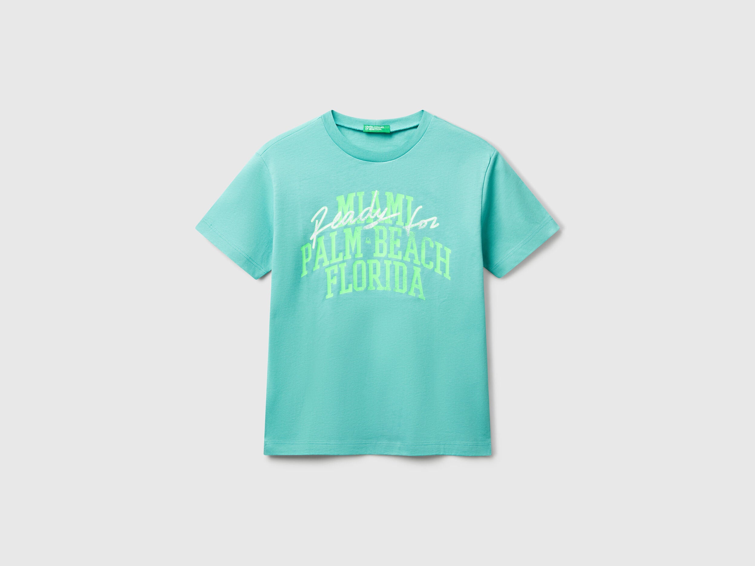 Benetton_T-Shirt with Neon Print_3JERC10PE_08N_01