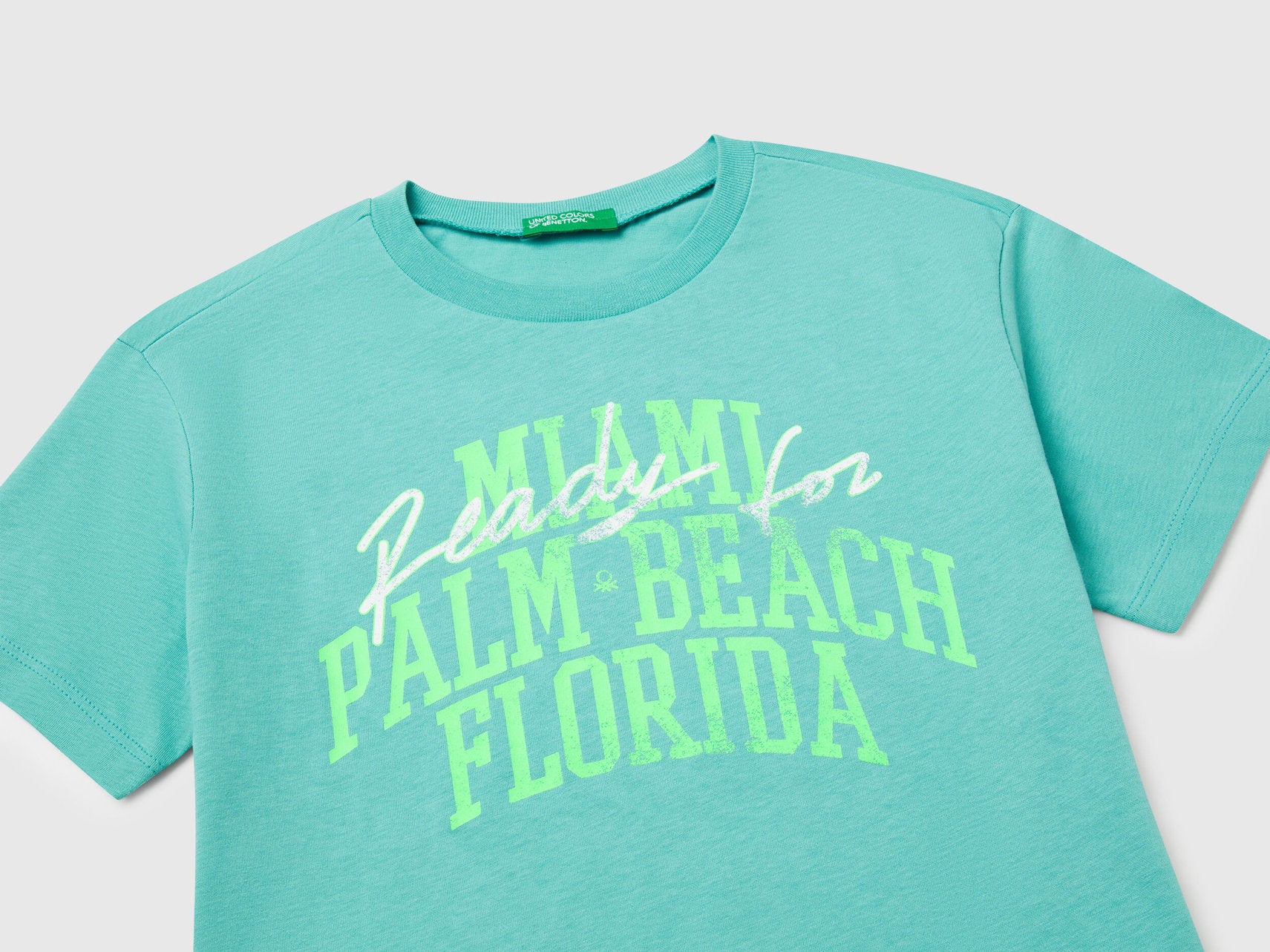 Benetton_T-Shirt with Neon Print_3JERC10PE_08N_03