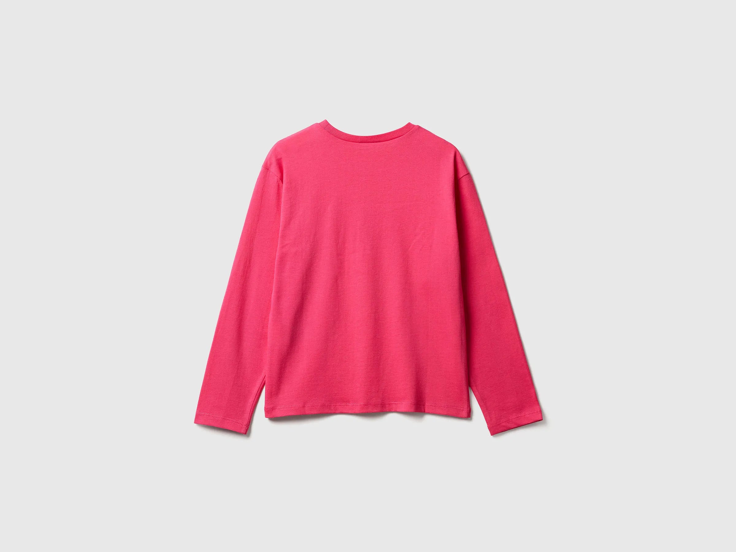 Benetton_Fuchsia_T-Shirt with Print_3JERC10QM_1A2_02