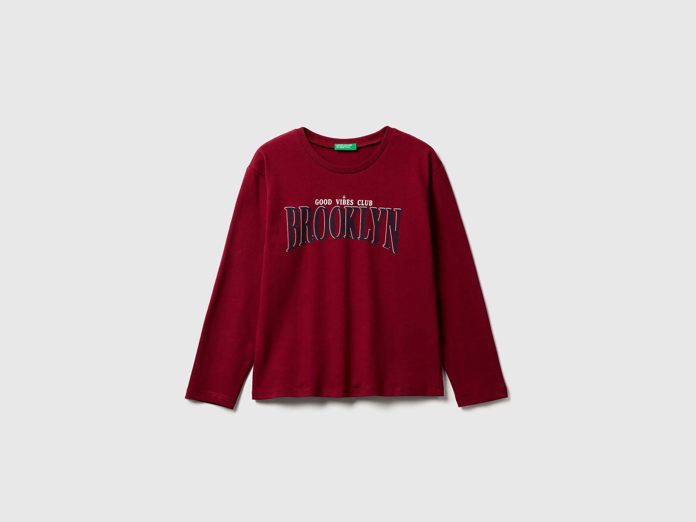 Benetton_Burgundy_T-Shirt with Print_3JERC10QM_236_01