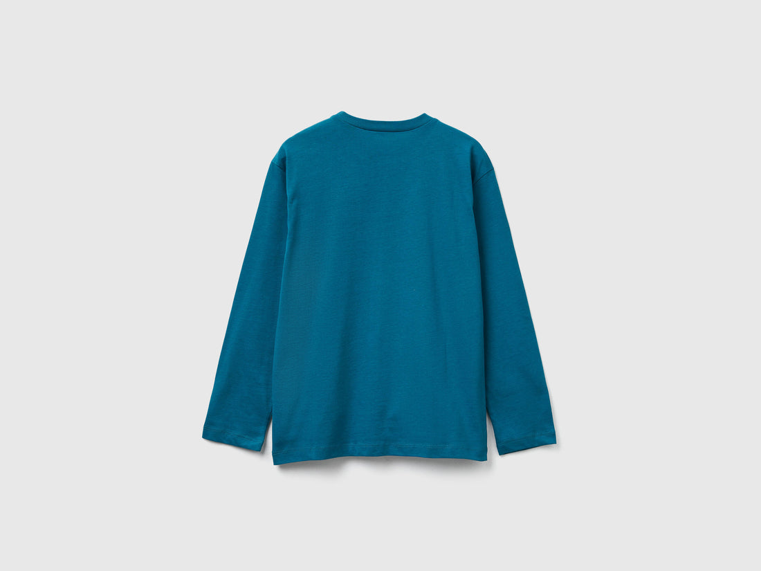 Benetton_Teal_T-Shirt with Print_3JERC10QO_3C5_02