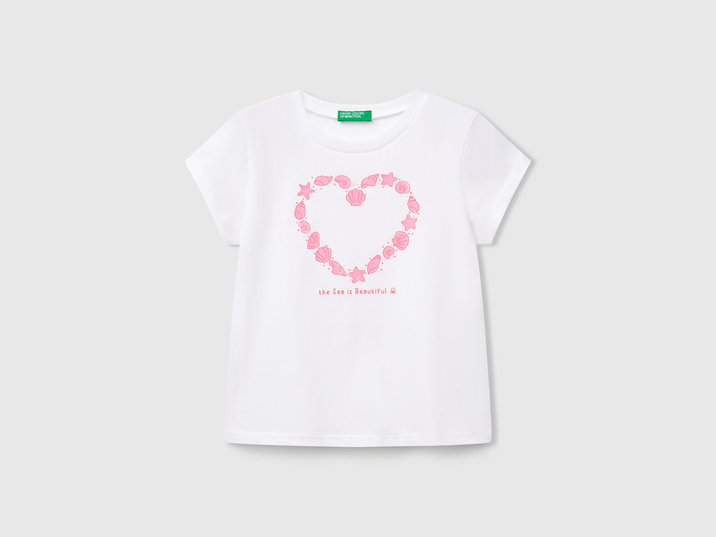 Benetton_T-Shirt with Neon Print_3JERG10J3_101_01