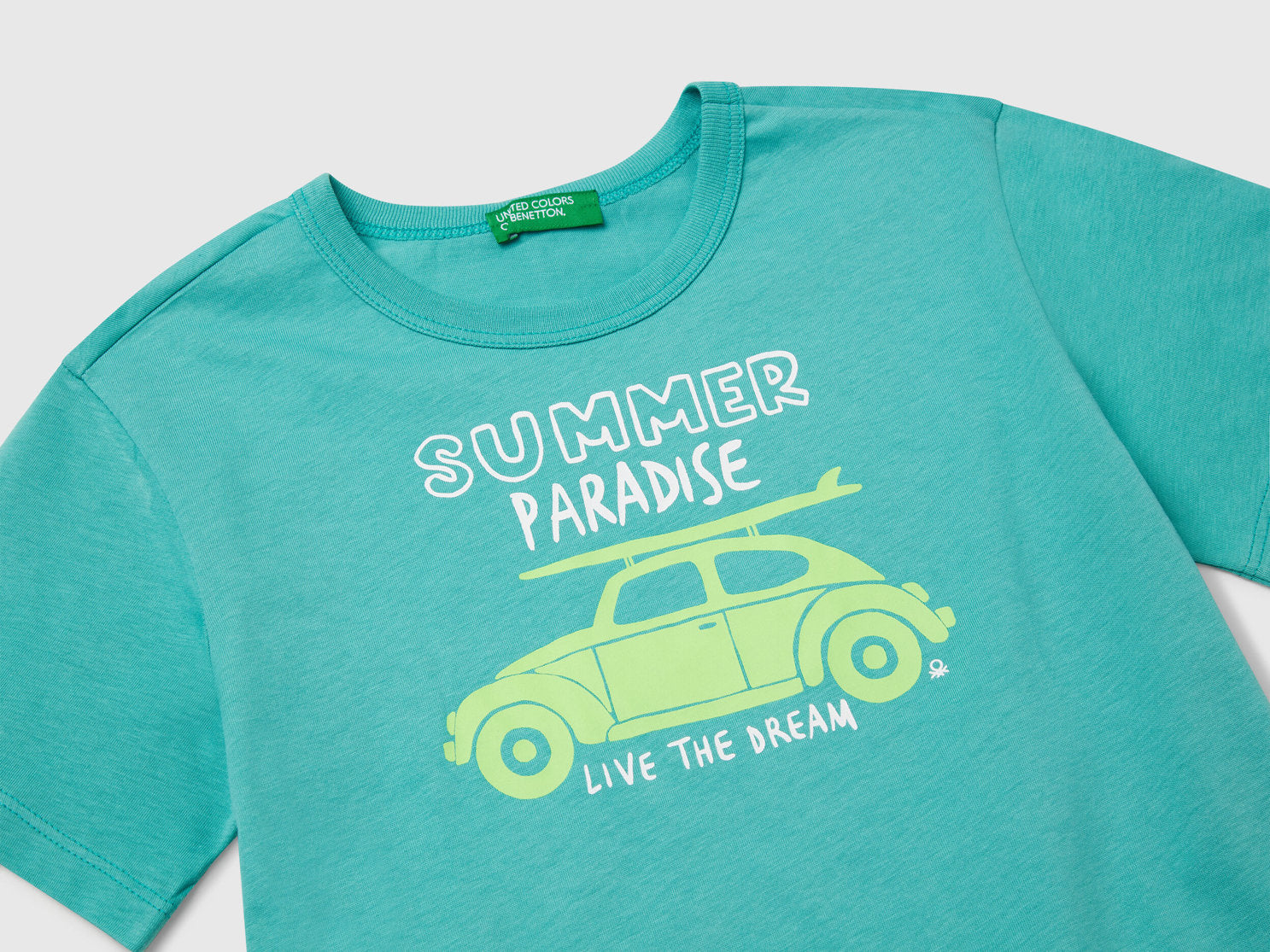 Benetton_T-Shirt with Neon Print_3JERG10JQ_08N_03