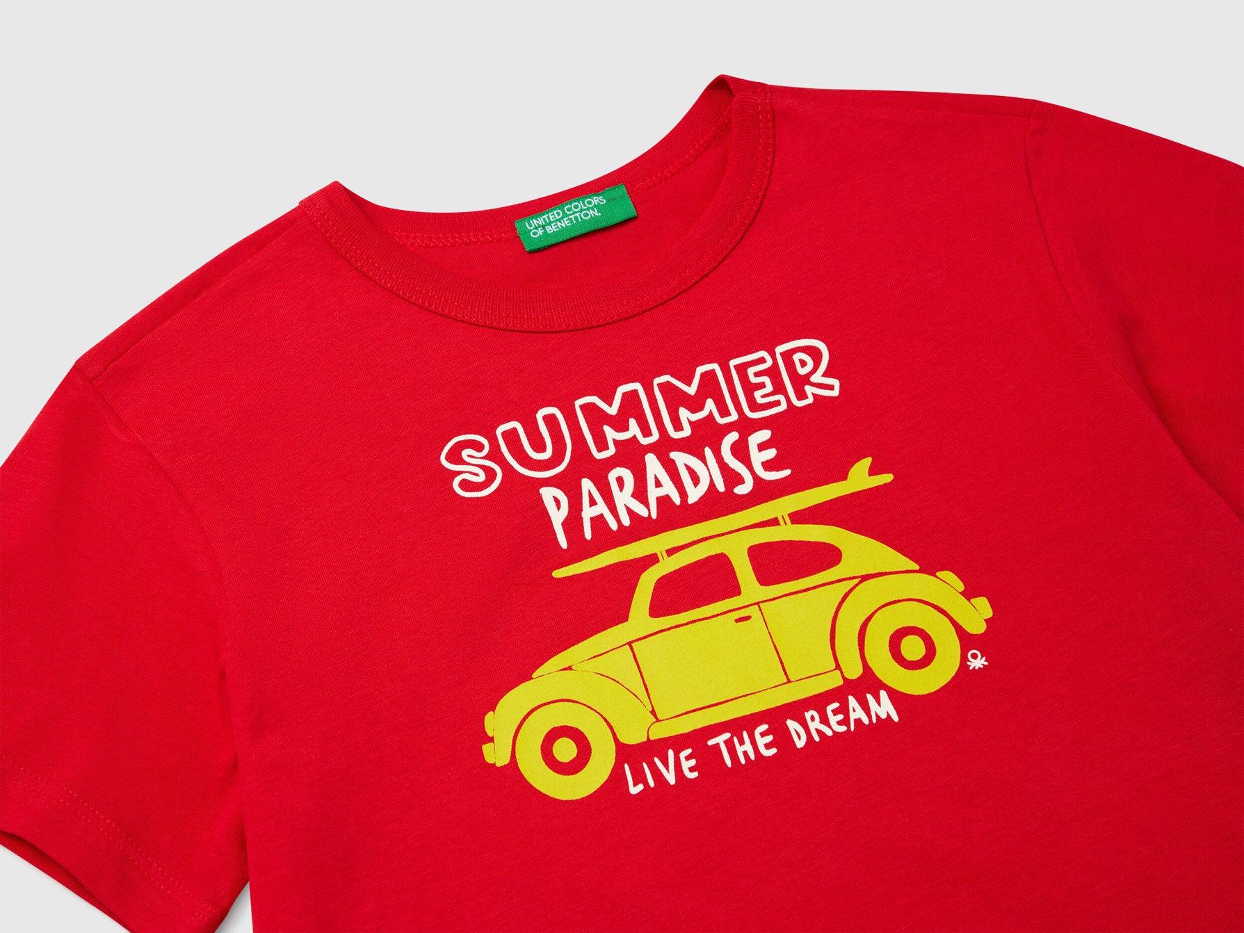 Benetton_T-Shirt with Neon Print_3JERG10JQ_19Q_03