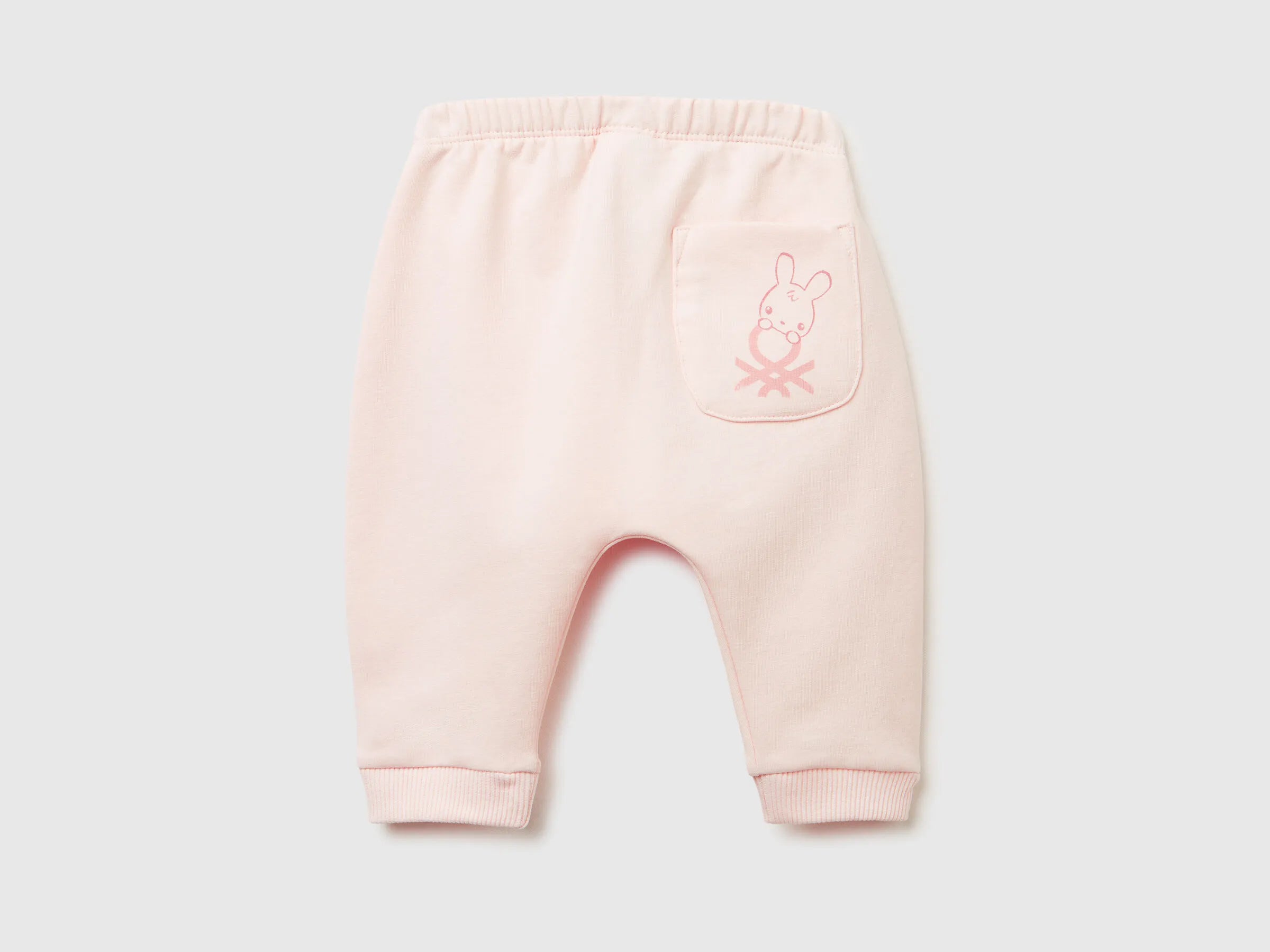Benetton_Soft Pink_Warm Sweat Trousers with Pocket_3K1CAF02J_1B7_02