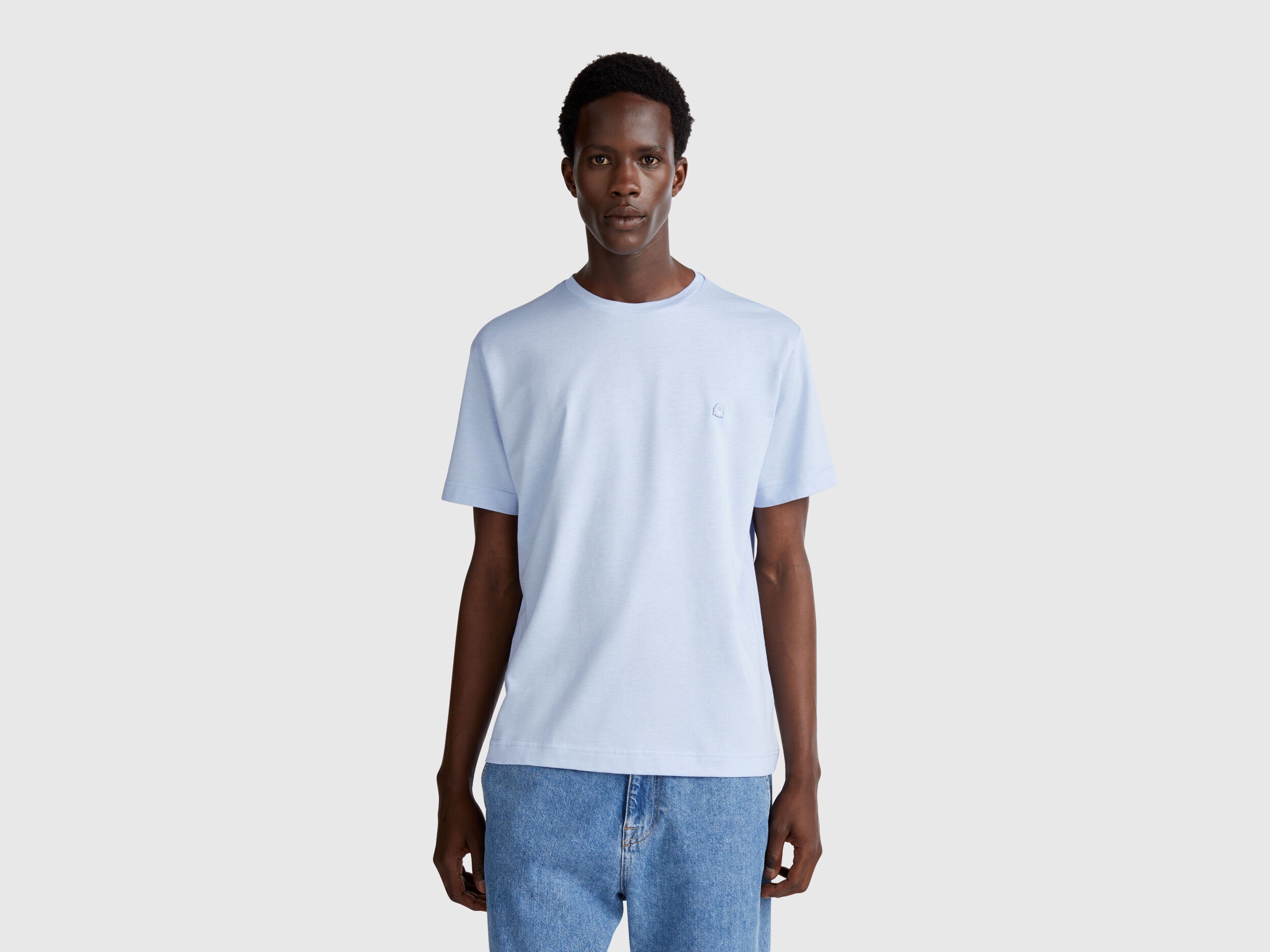 Benetton_T-Shirt in Micro Pique_3M4WU1088_8K3_01