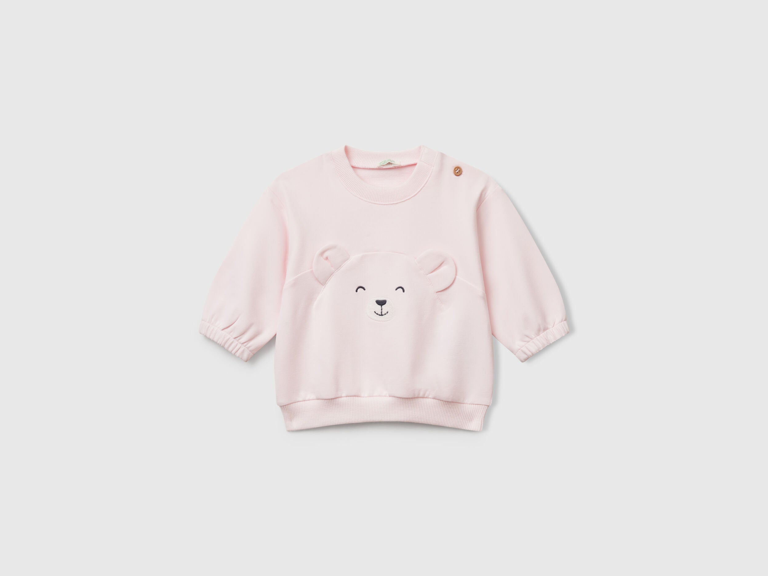 Benetton_Pink_Sweatshirt with Embroidery and Patches_3MDSA1061_00H_01