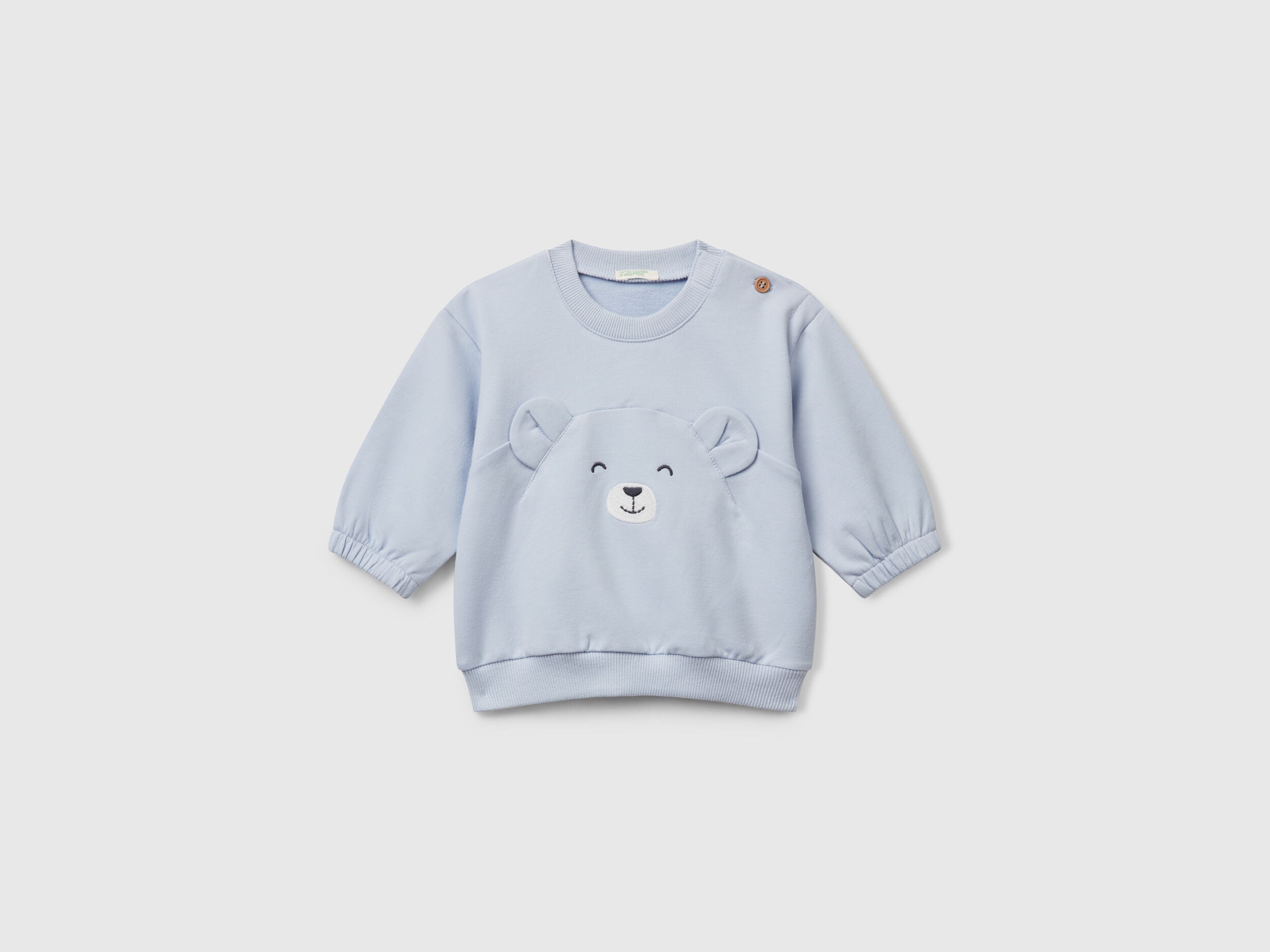 Benetton_Blue_Sweatshirt with Embroidery and Patches_3MDSA1061_081_01