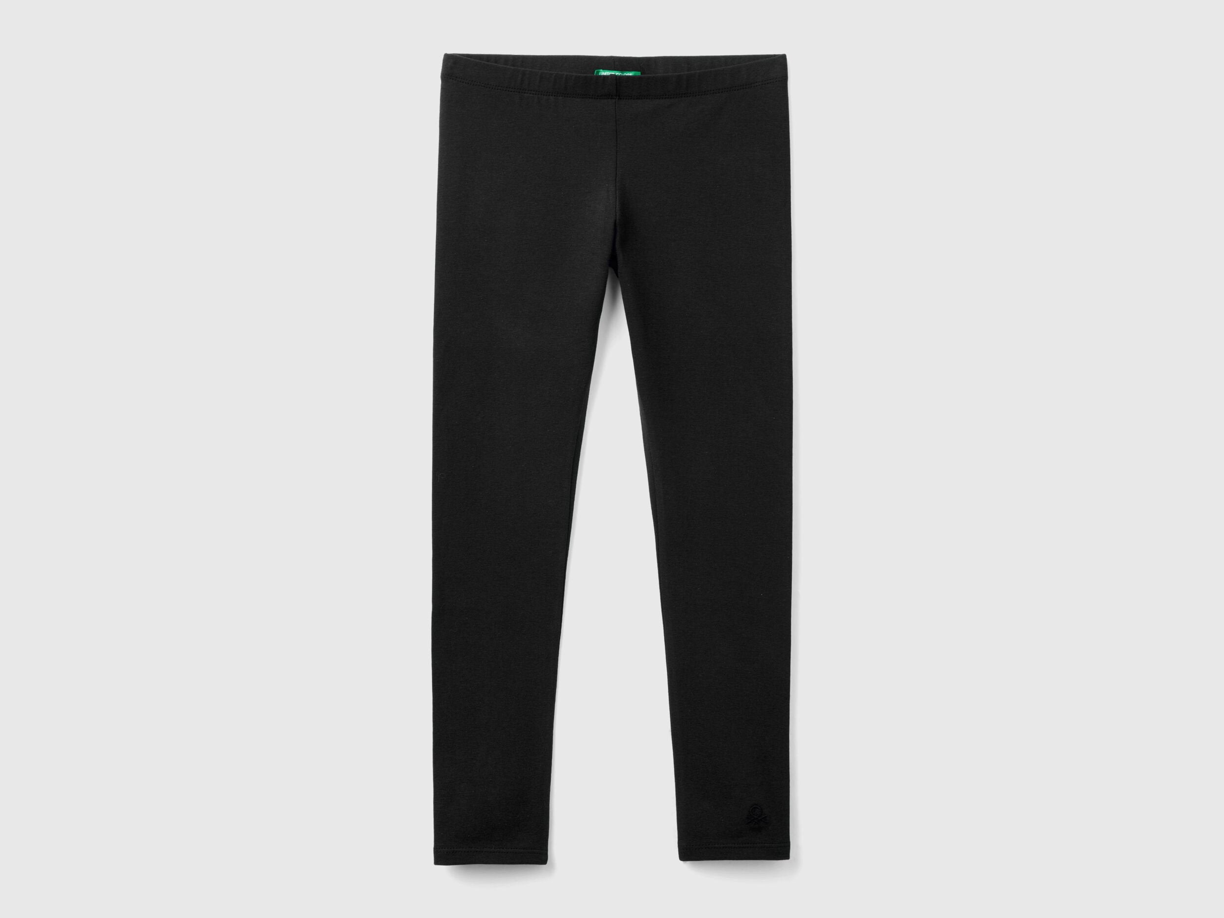 Beneton_Leggings in Stretch Cotton with Logo_3MT1CF02G_100_01