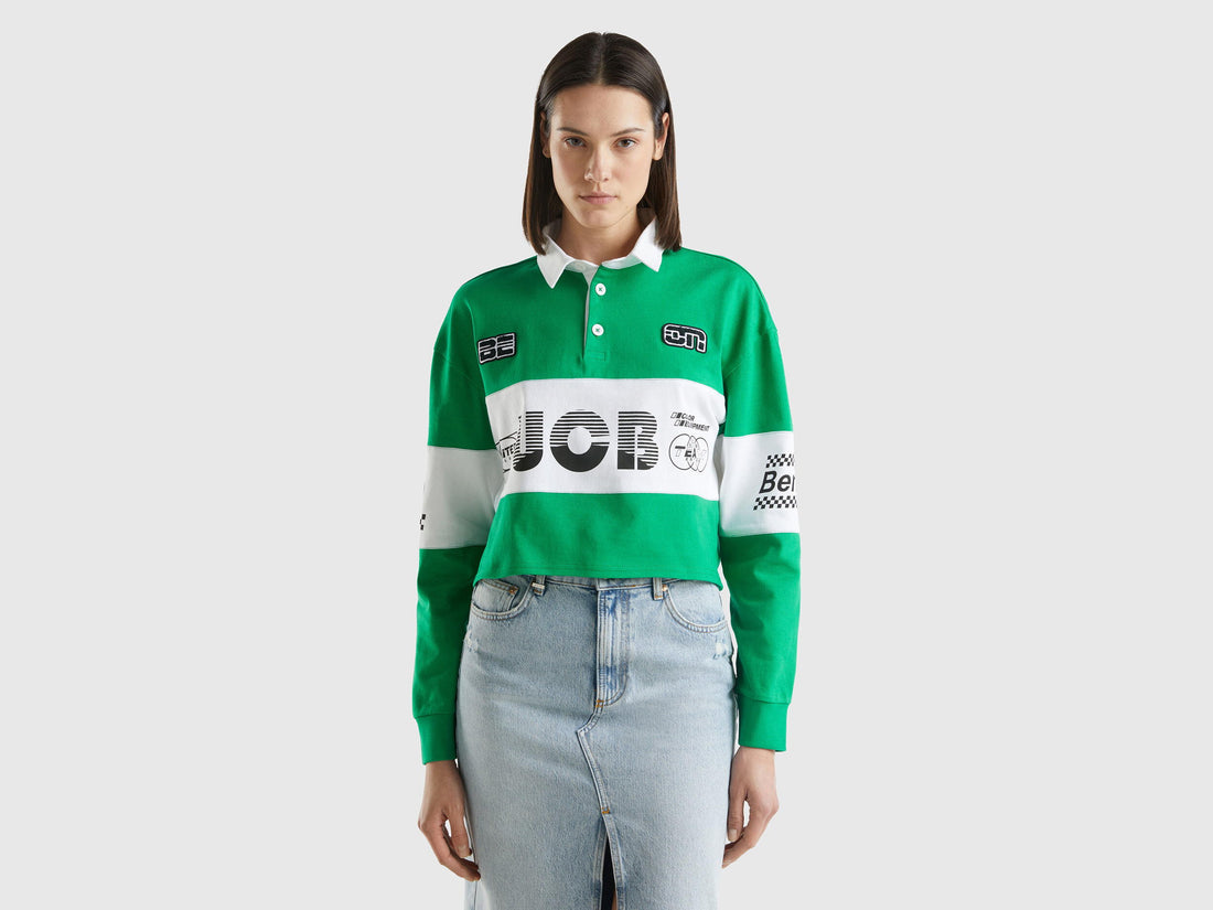 Cropped Green Polo With Patch And Prints_3QZ3D300J_108_01