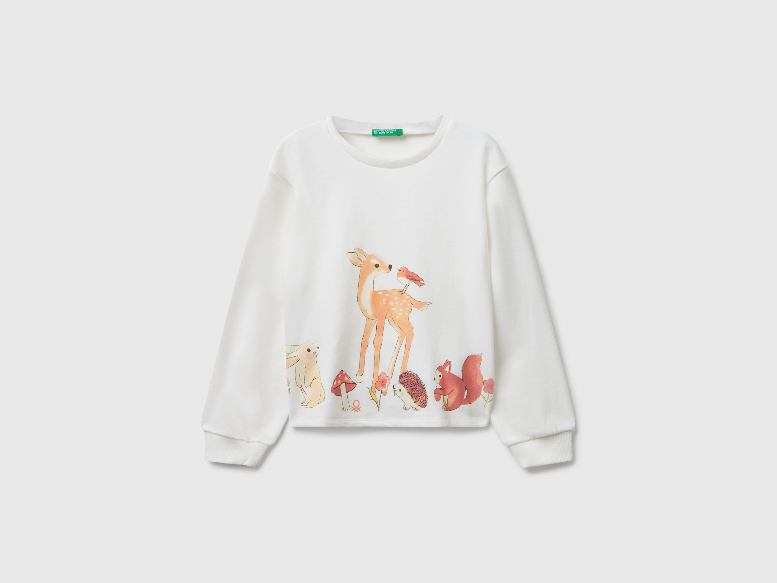 Benetton_Creamy White_Sweatshirt with Animal Print_3SNPG10KA_074_01