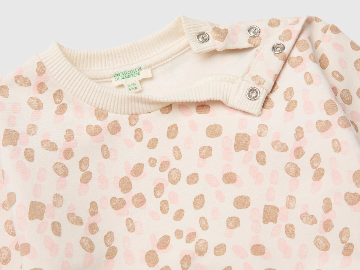 Benetton Soft Pink Girl Stretch Sweatshirt Set SKU: 3TEUAK01W_903 Image 03